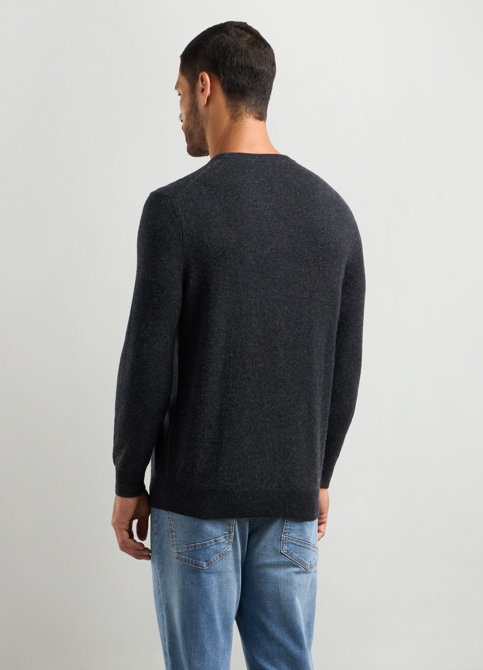Pullover girocollo in puro cashmere uomo_1