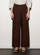 Pantaloni regular fit in popeline di puro cotone donna_1