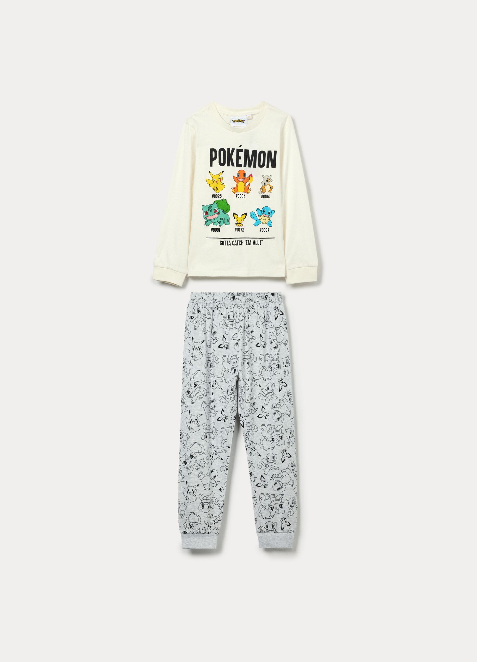 Set pigiama lungo Pokemon in jersey di puro cotone bambino_0