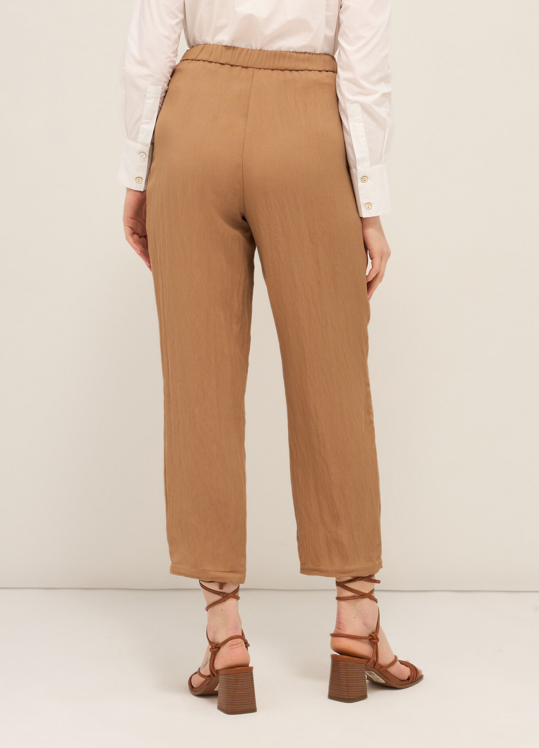 Pantaloni in mista lyocell donna _1