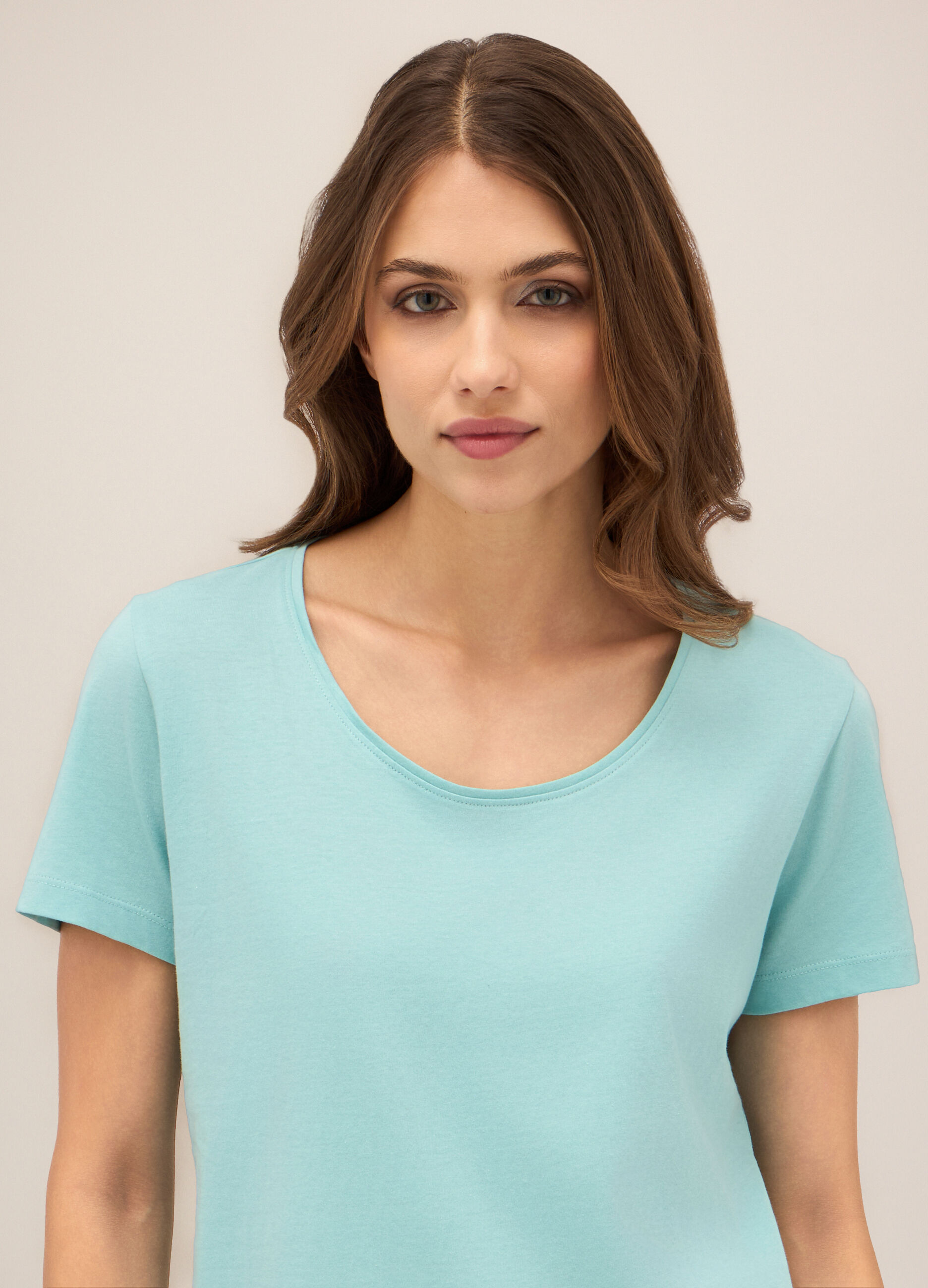T-shirt in puro cotone donna_2