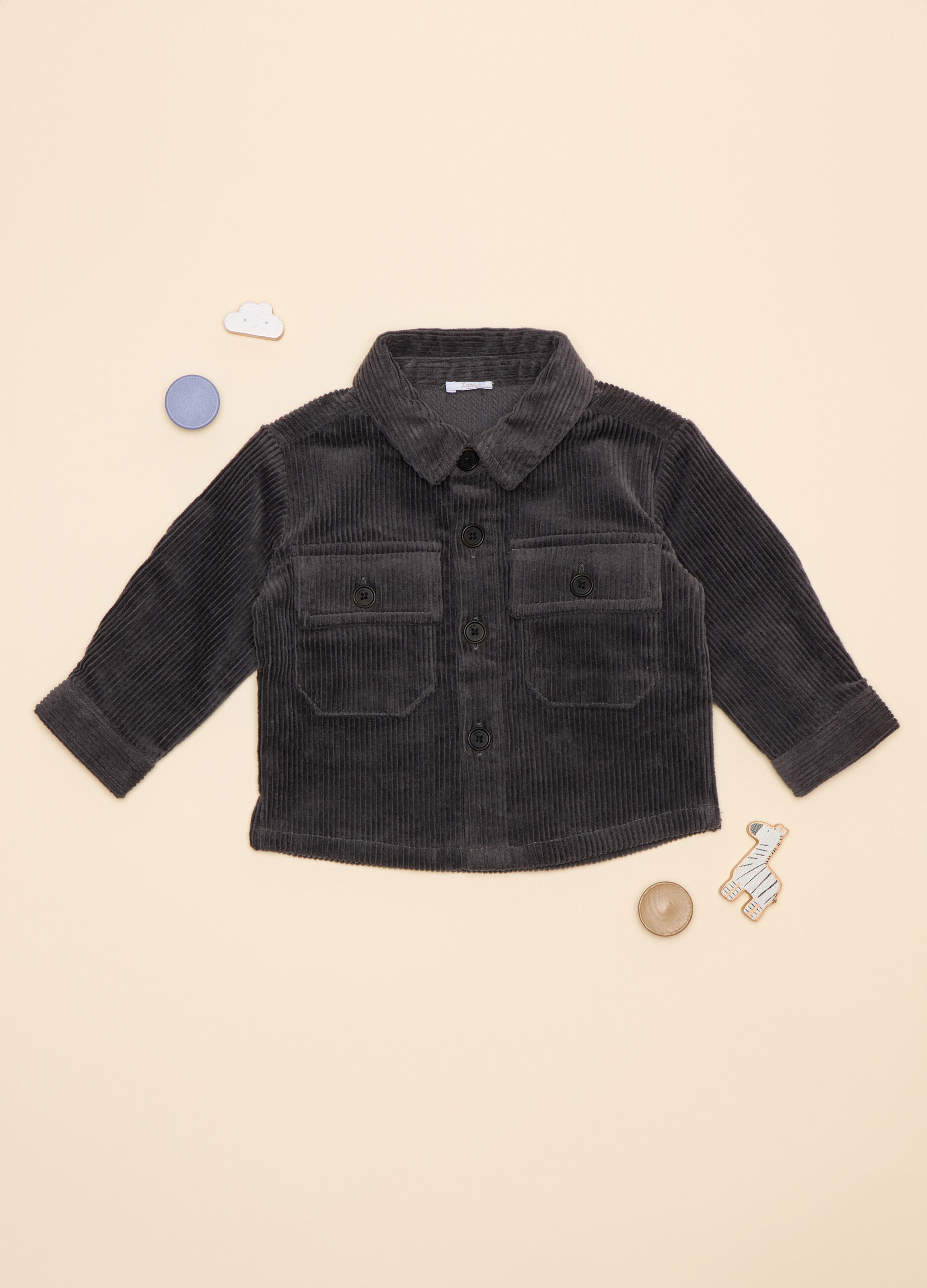 Camicia in costina di velluto_0