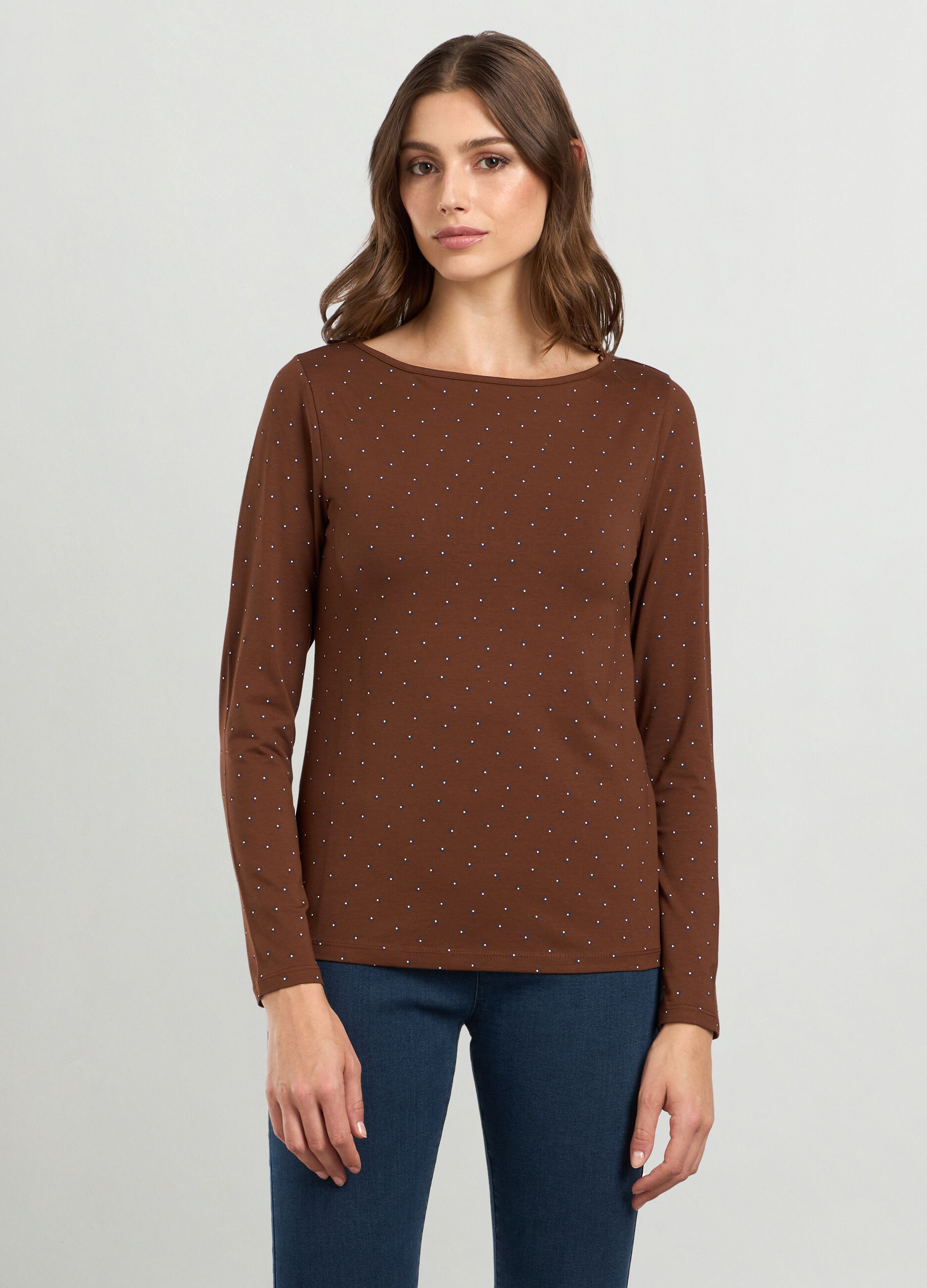 T-shirt in cotone stretch donna_0