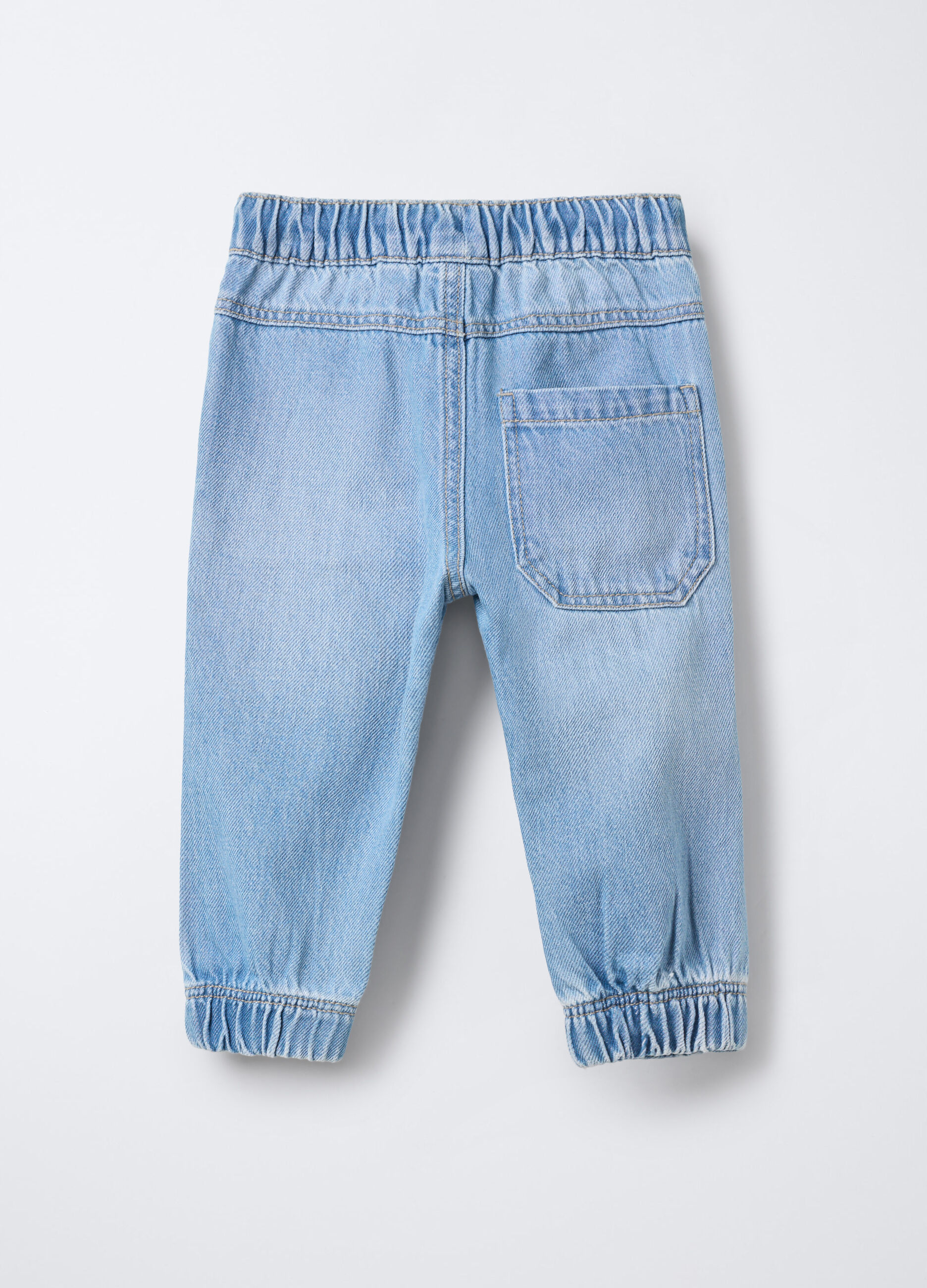 Jogger in denim Fit comfort in puro cotone bimbo_1