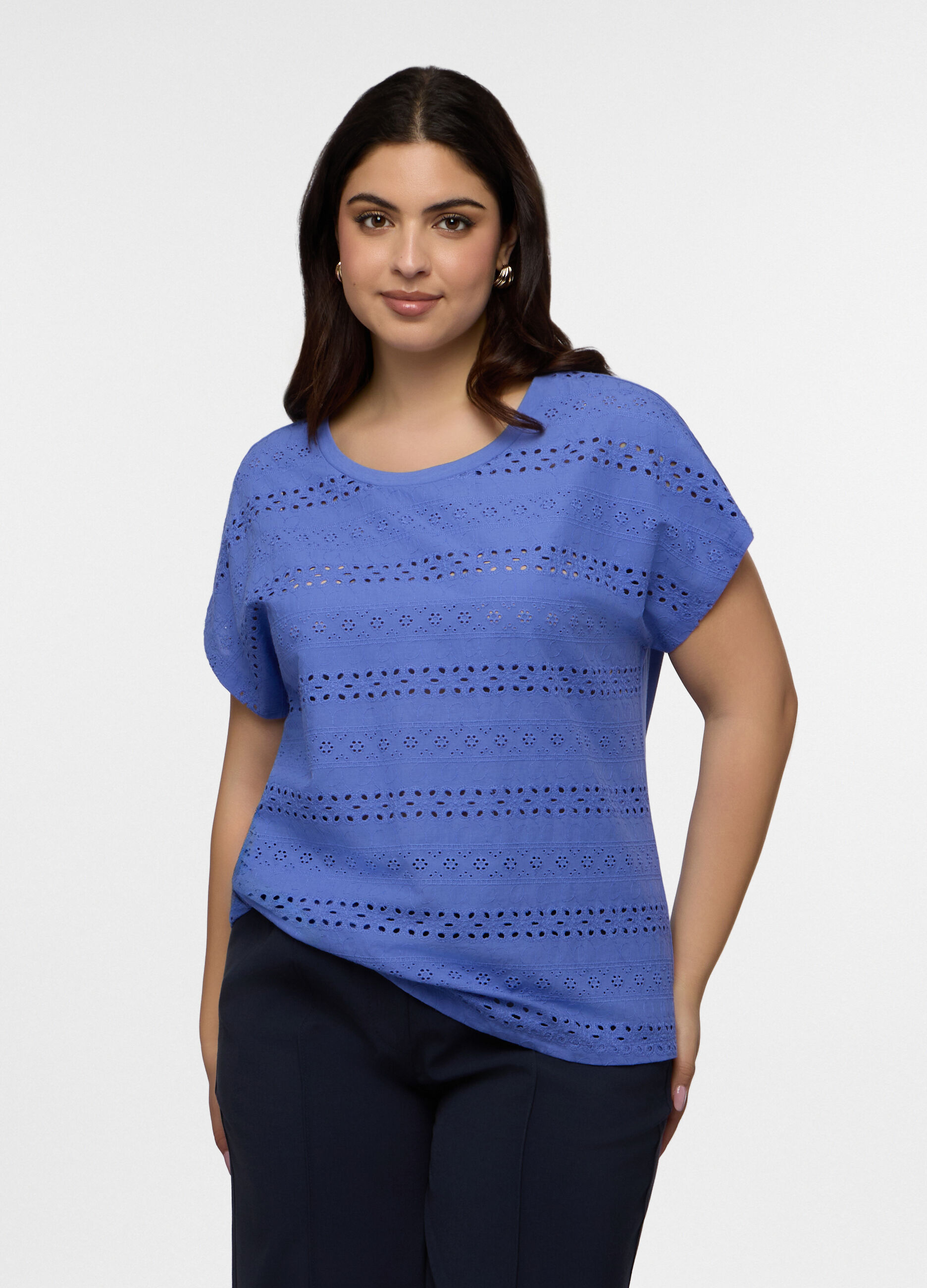 T-shirt girocollo donna curvy
