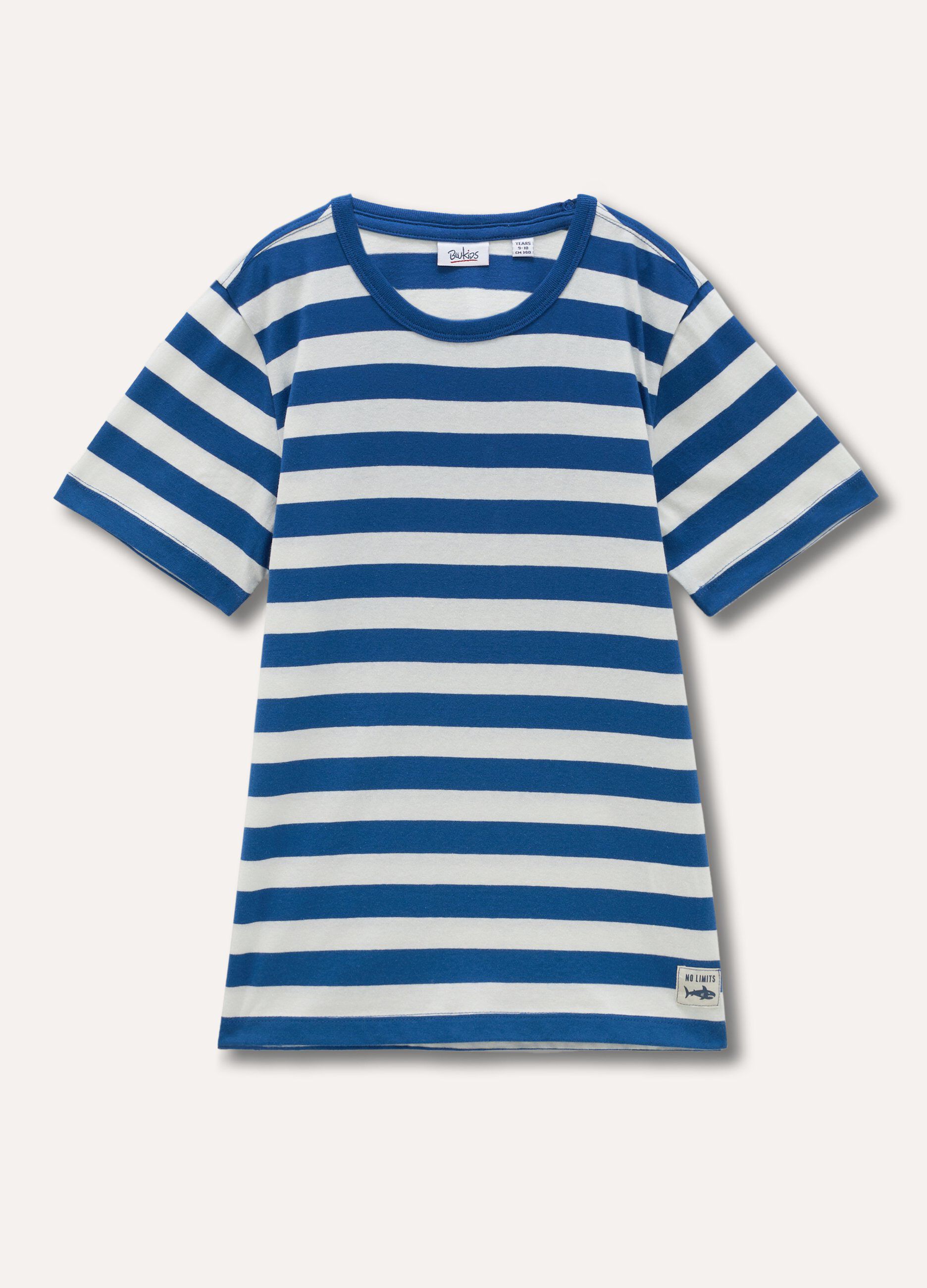 T-shirt rigata in puro cotone bambino_0