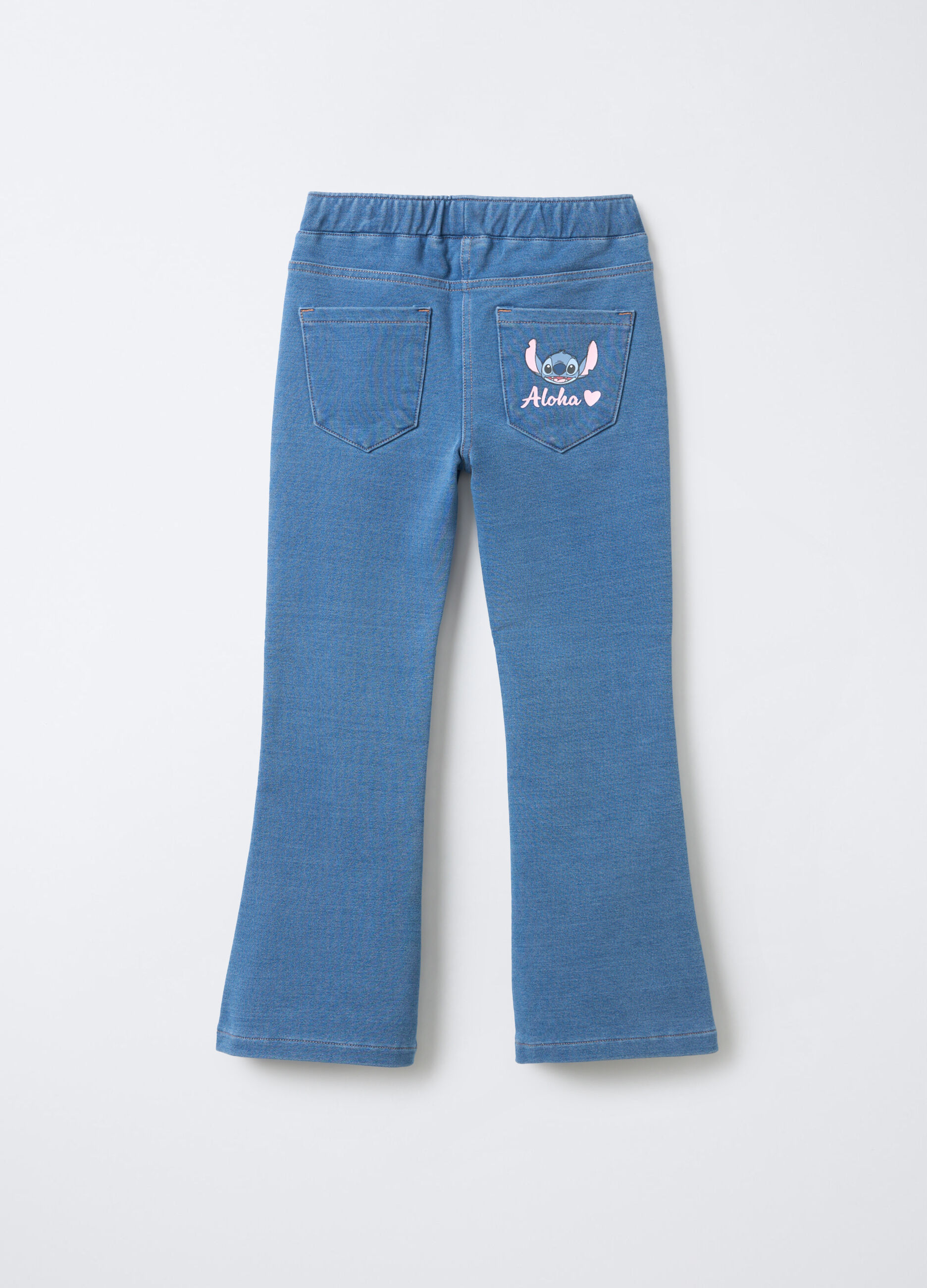 Jeggings Disney in misto cotone garzato stretch denim Flare Fit bambina_1