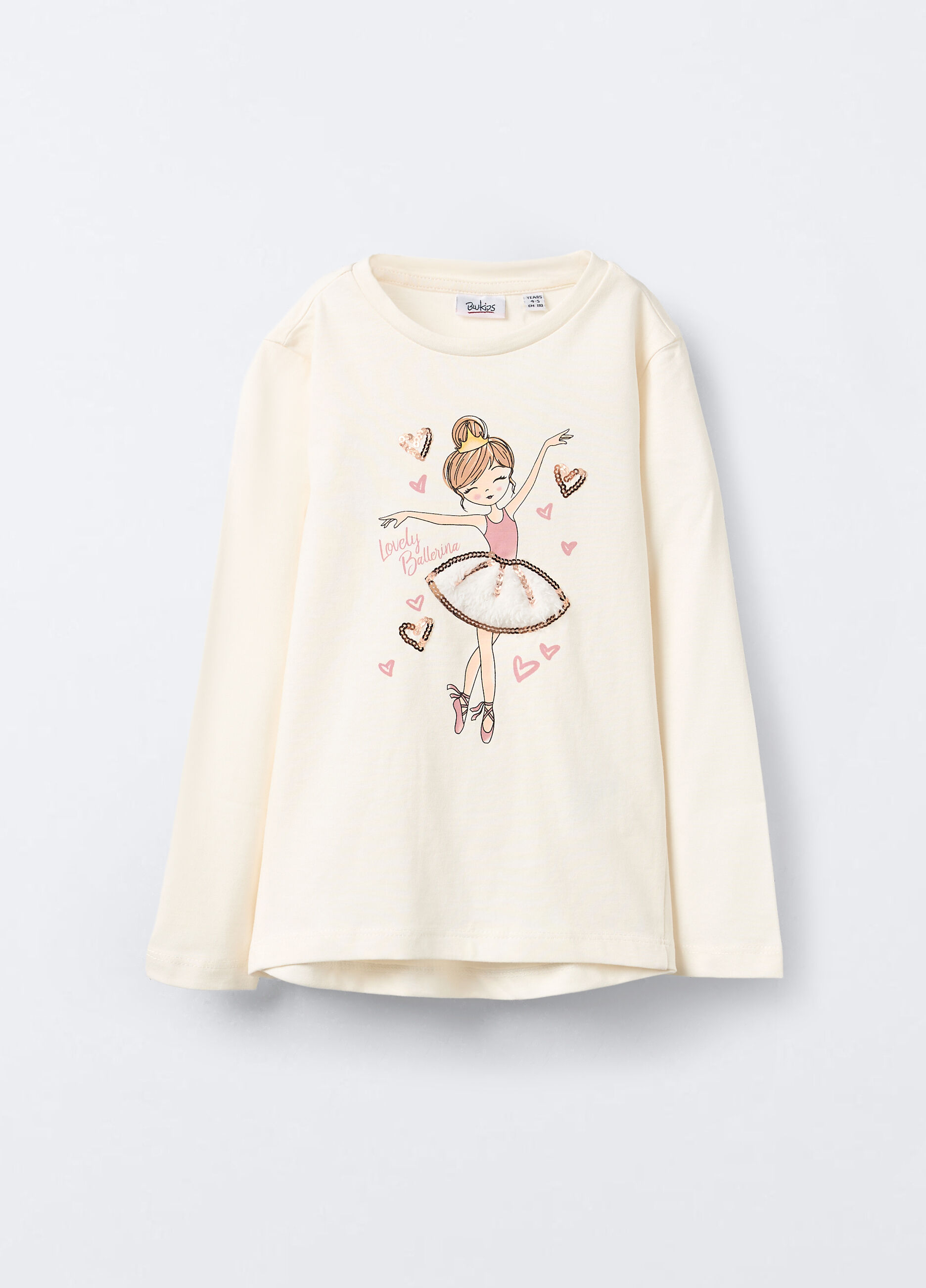 T-shirt in jersey di puro cotone bambina_0