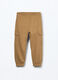 Pantaloni cargo in french terry di puro cotone bambino_1