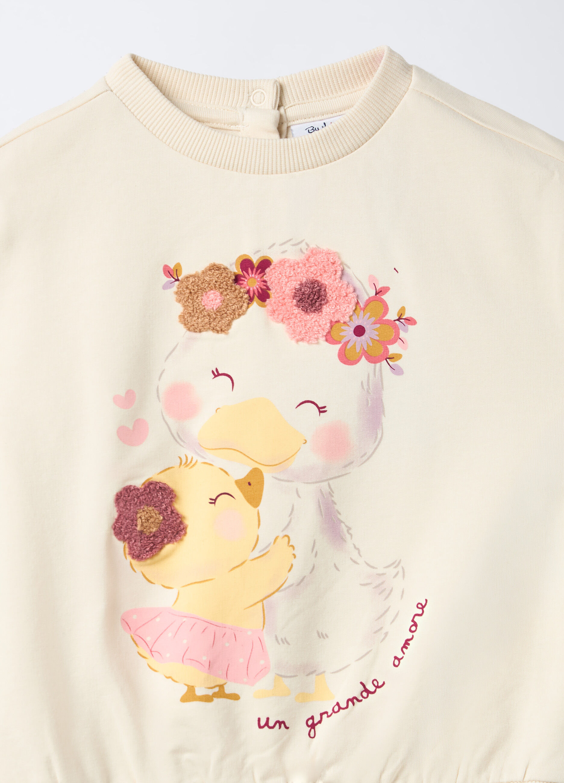Jogging set in cotone garzato stretch bimba_2