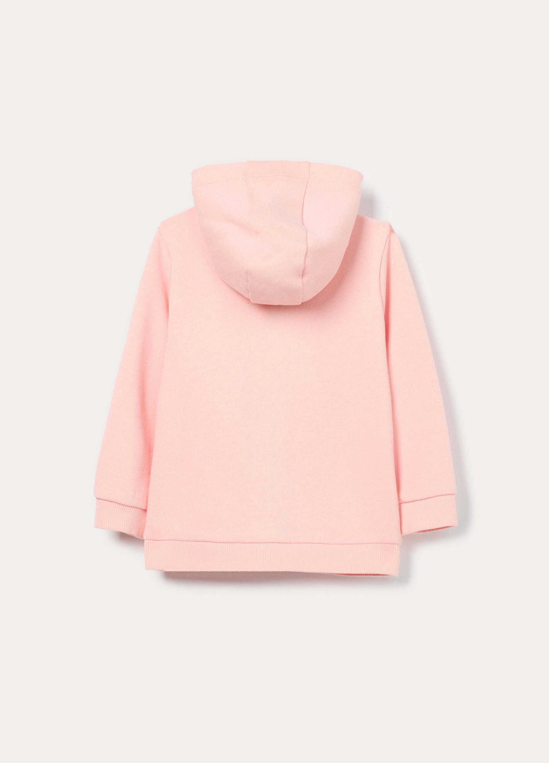 Felpa con cappuccio in french terry di puro cotone bimba_1