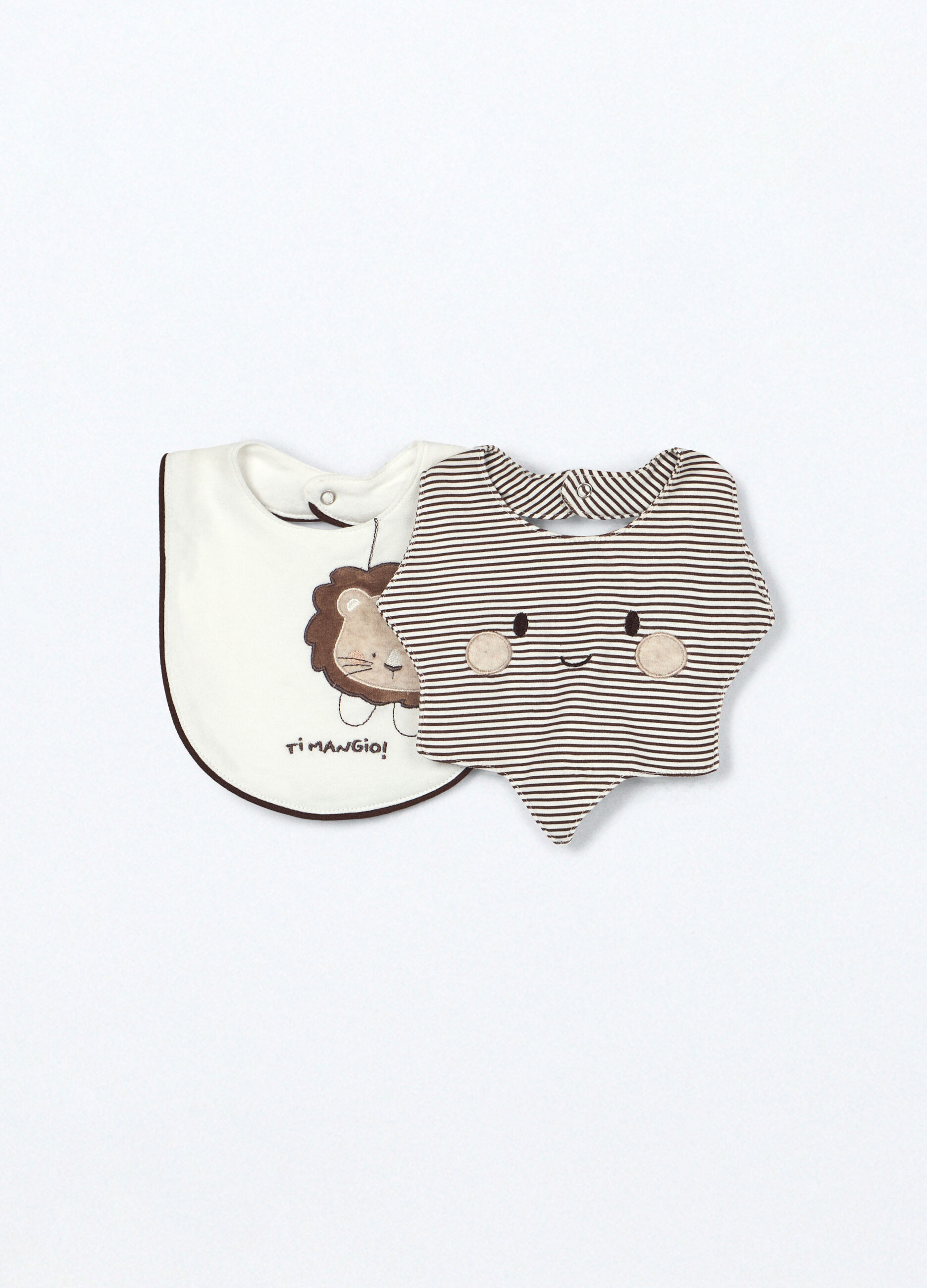 Pack 2 bavaglini in interlock di puro cotone _0