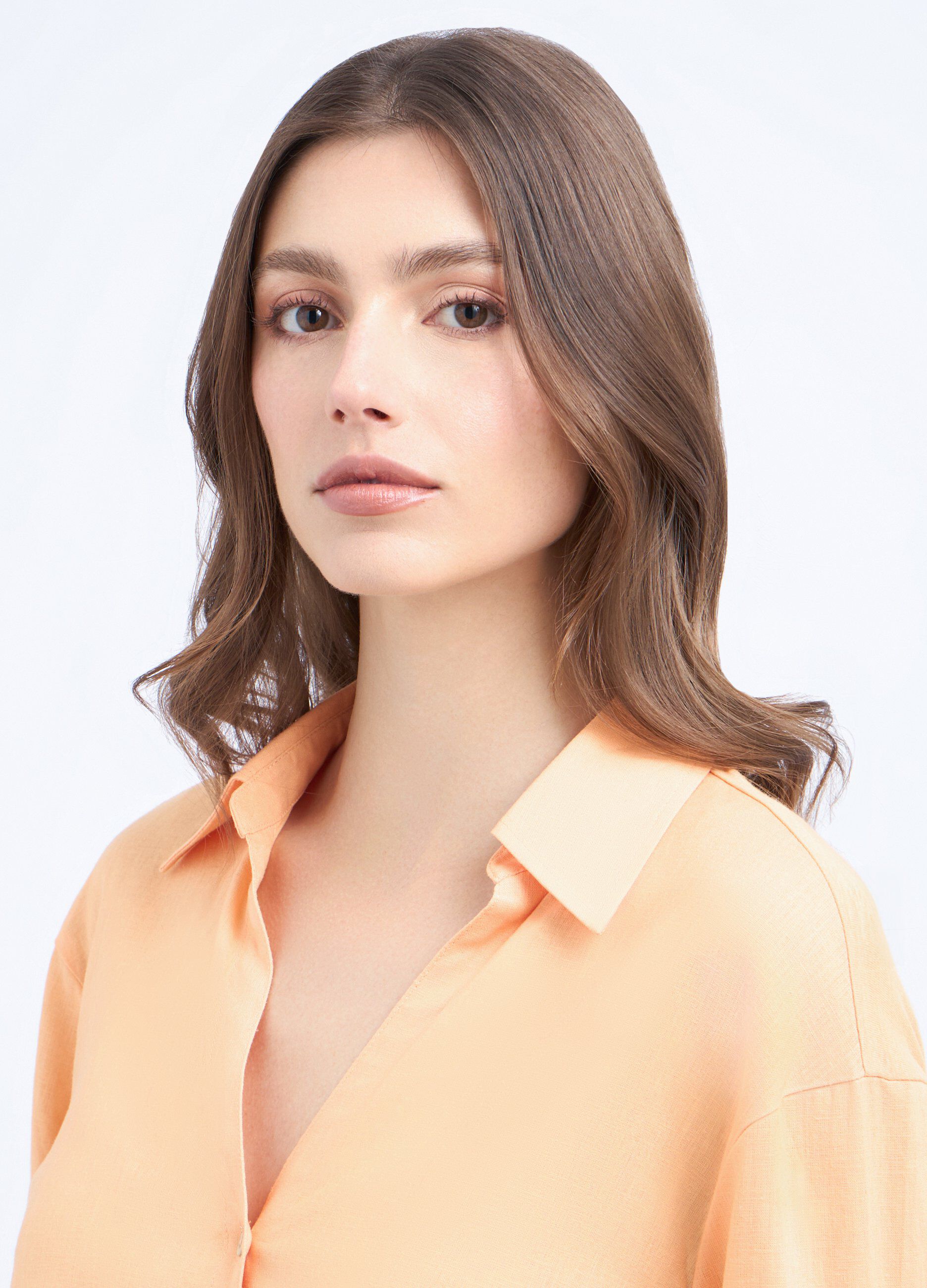 Camicia in misto lino donna_2