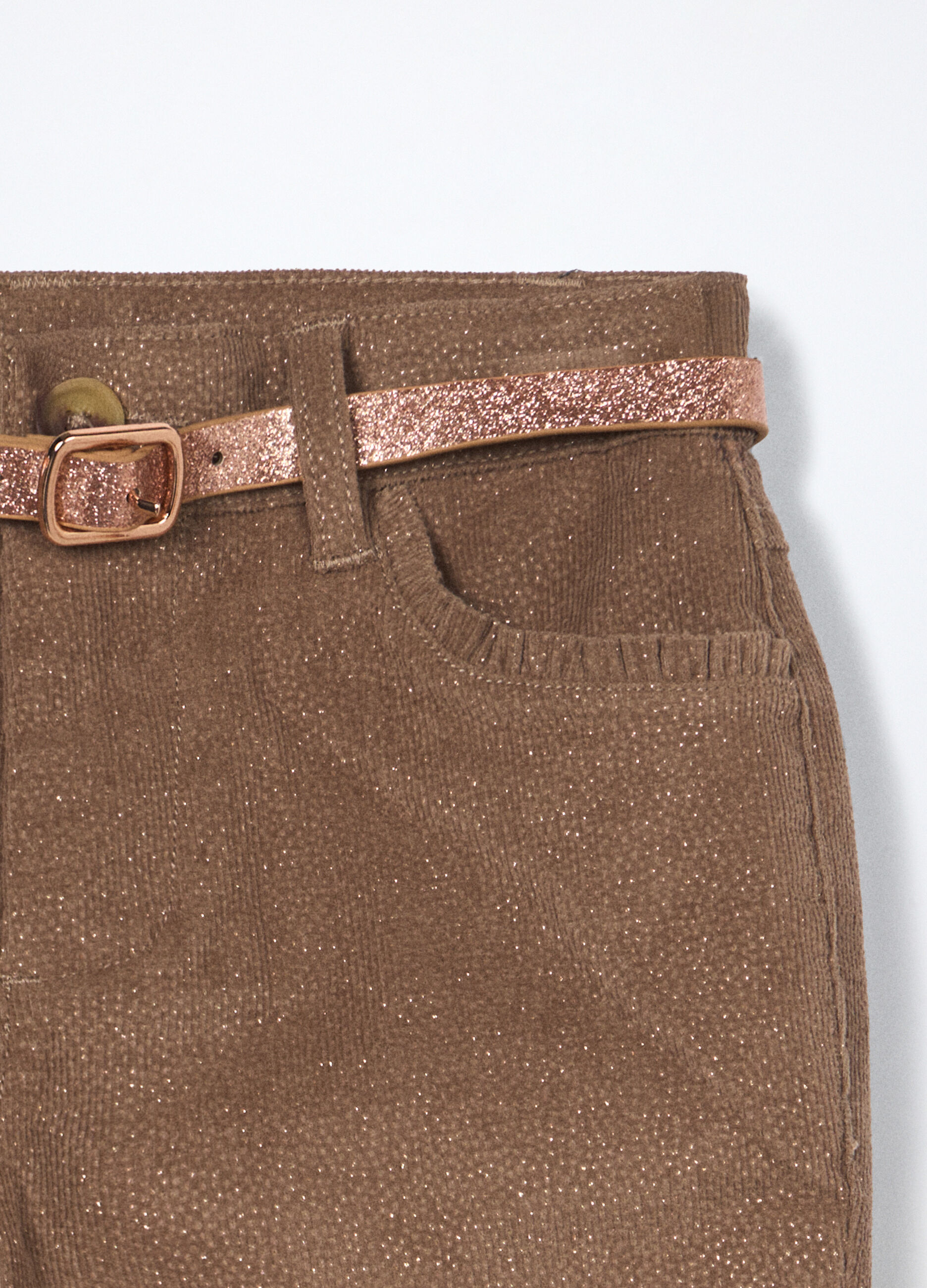 Pantaloni flare fit in velluto bambina_2