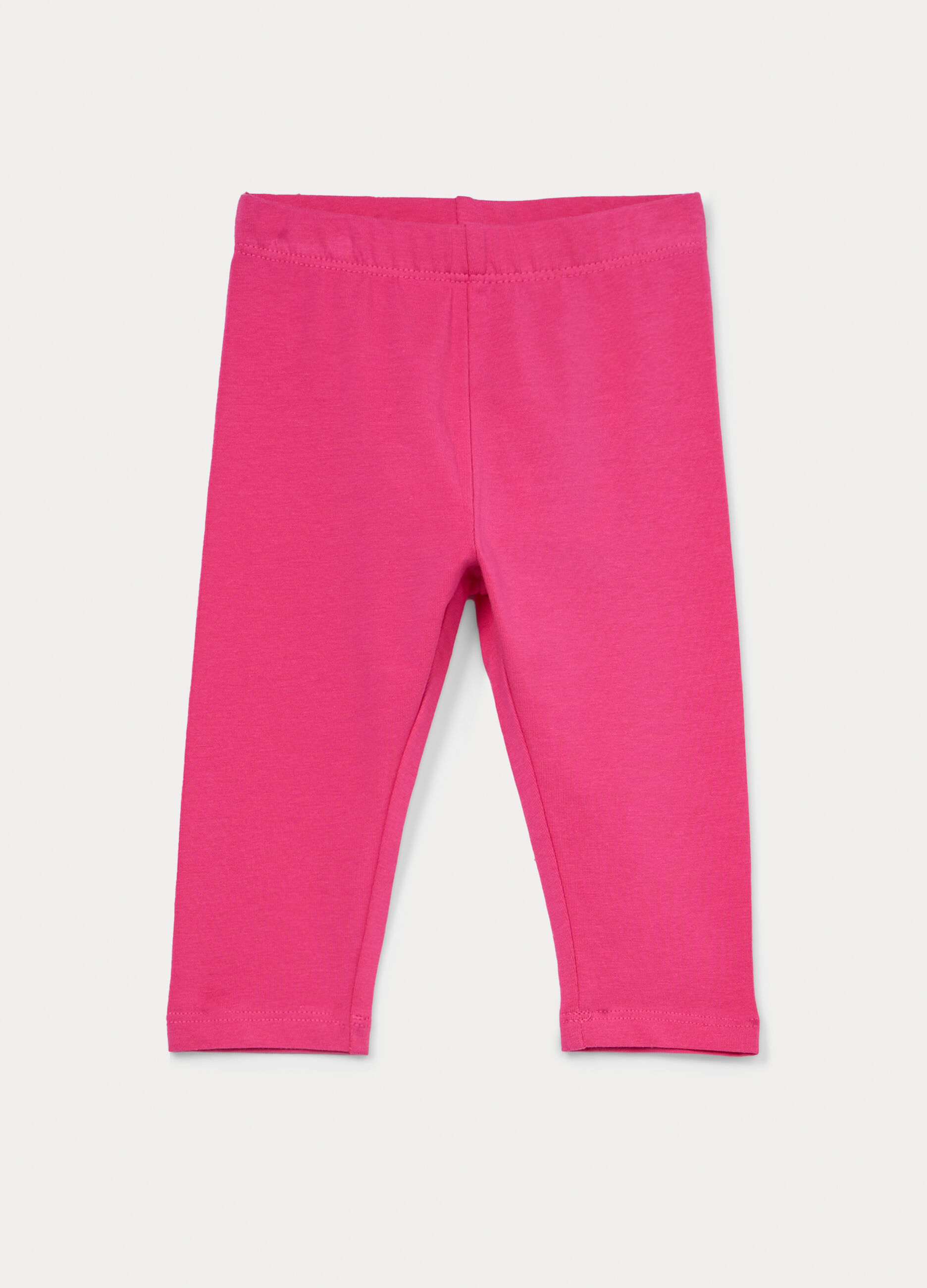 Leggings capri slim fit in jersey di cotone stretch bimba_0