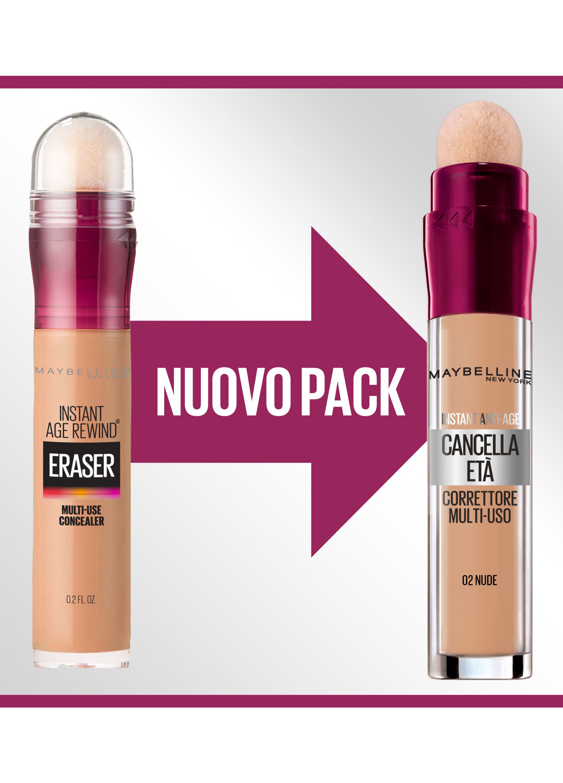Maybelline New York Correttore Liquido Il Cancella Età, con Bacche di Goji e Haloxyl, Copre Occhiaie e Piccole Rughe, 02 Nude, 6.8 ml._3