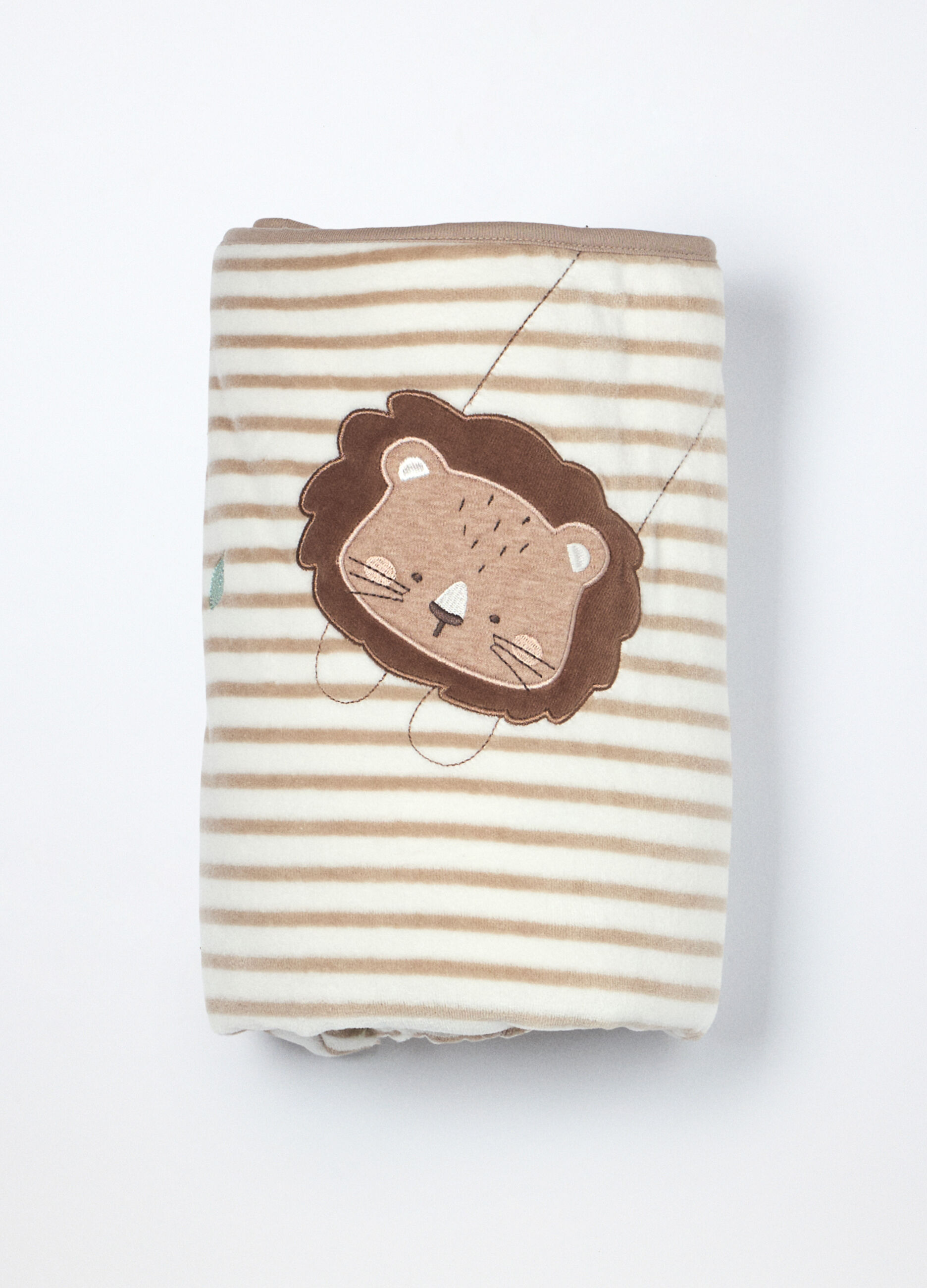 Coperta velour imbottita misto cotone_0