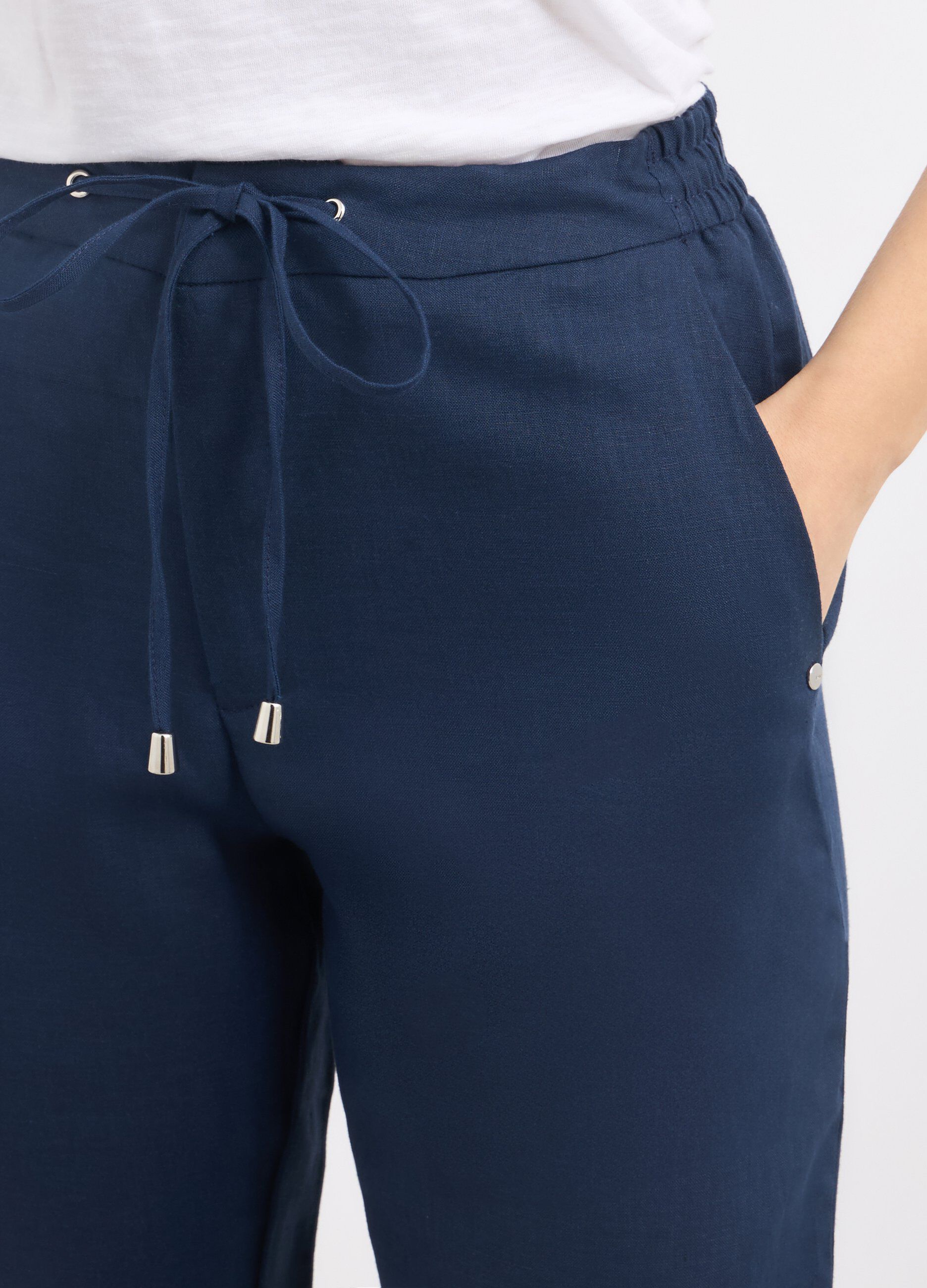 Pantaloni in puro lino donna_2