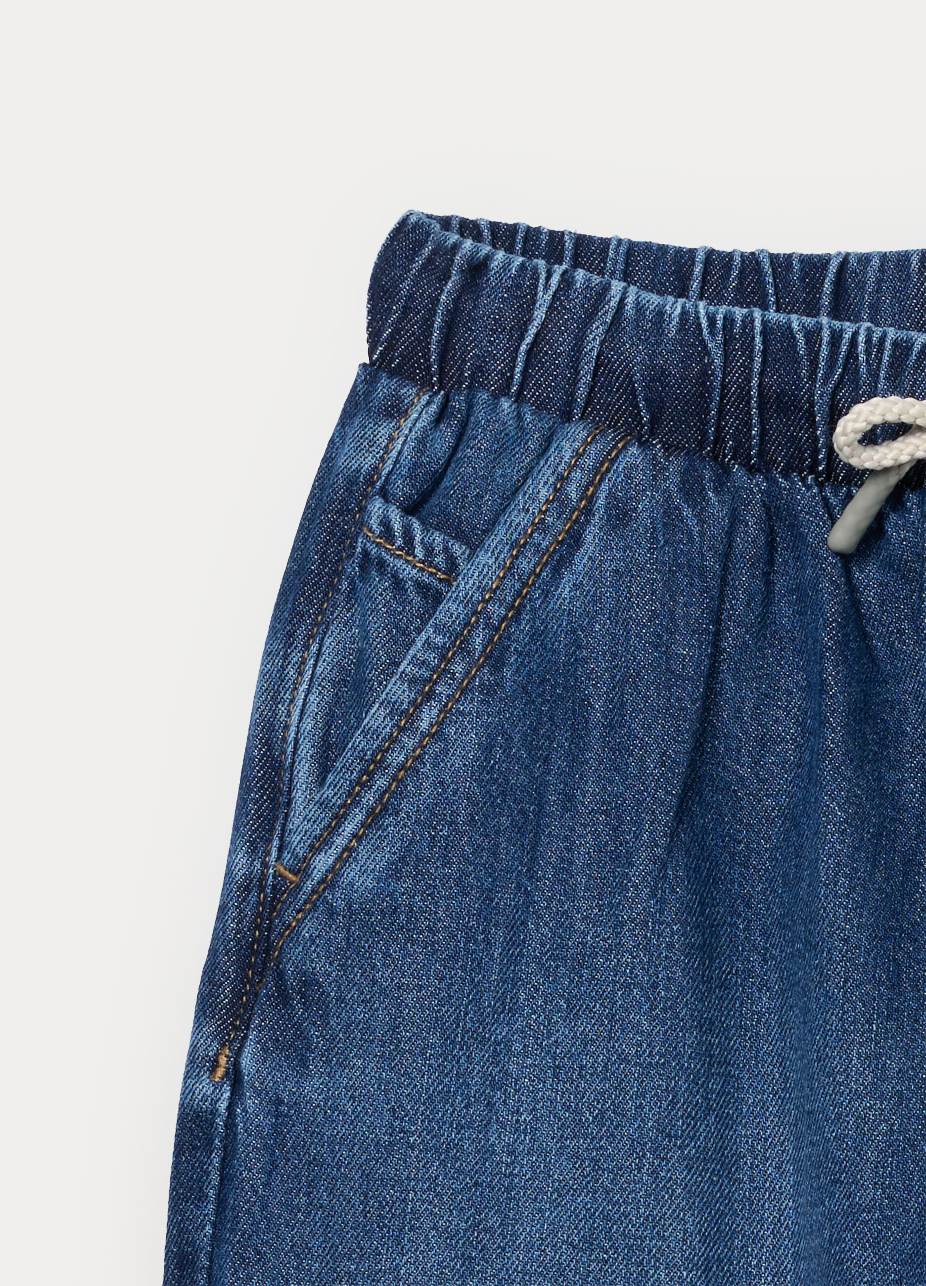 Jogger in denim misto cotone bambino_2