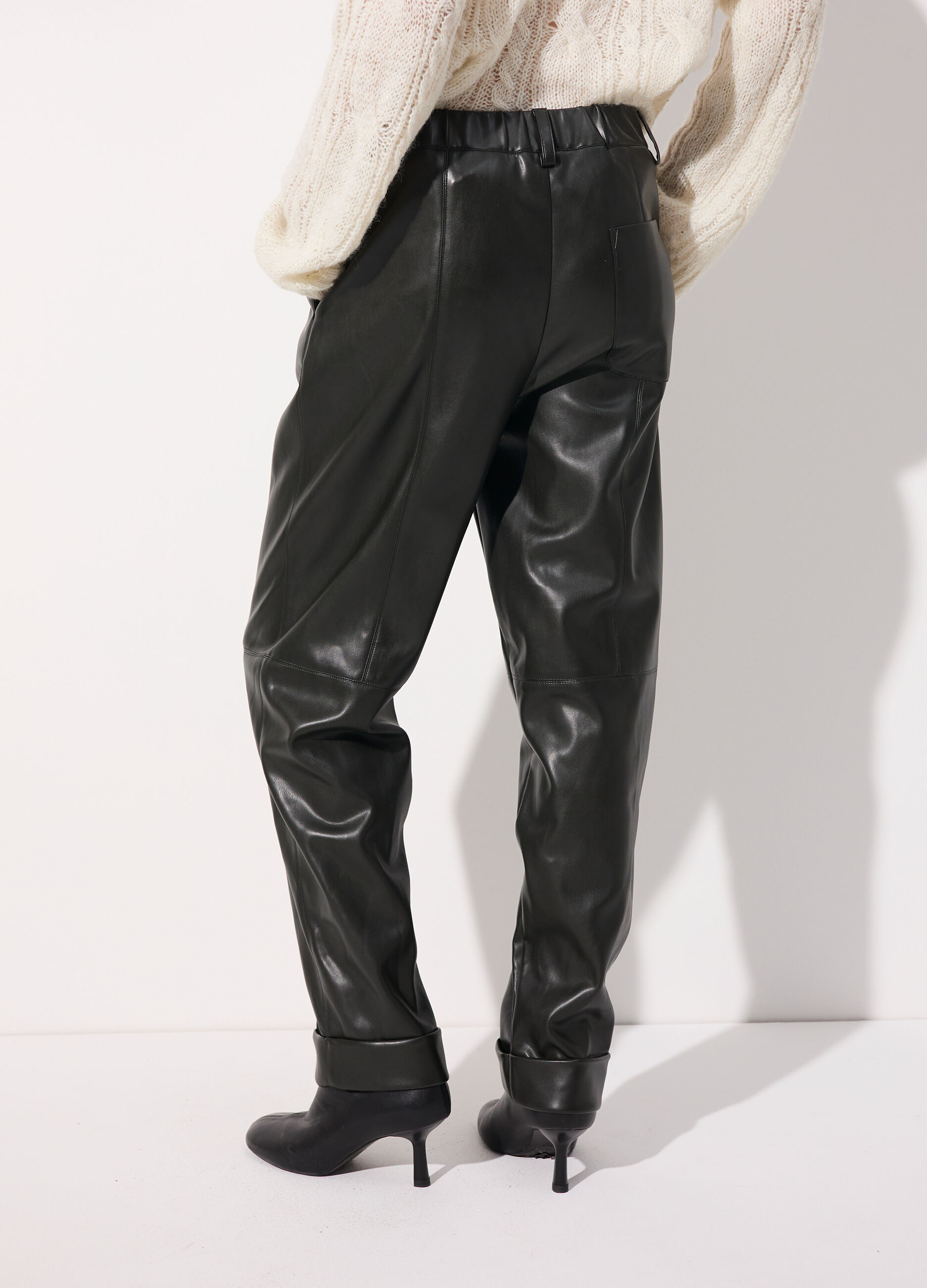 Pantalone balloon in ecopelle donna_2