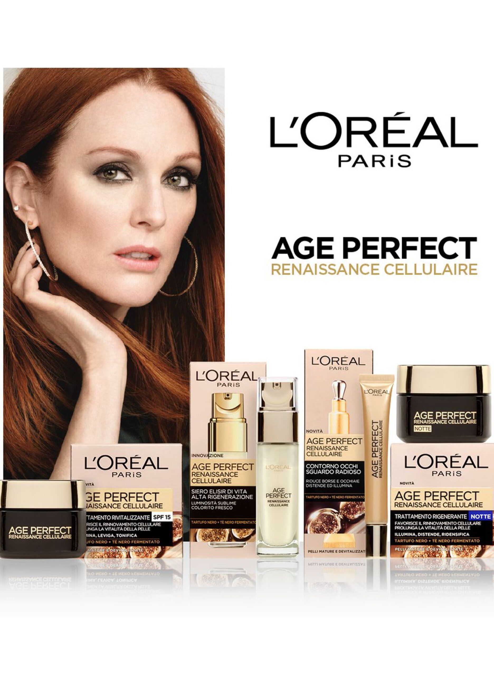 L'Oréal Paris Crema Viso Anti-rughe Age Perfect Reinassance Cellulaire, Trattamento Ricostituente Giorno, Pelli Mature, Protezione Solare 15, 50 ml.