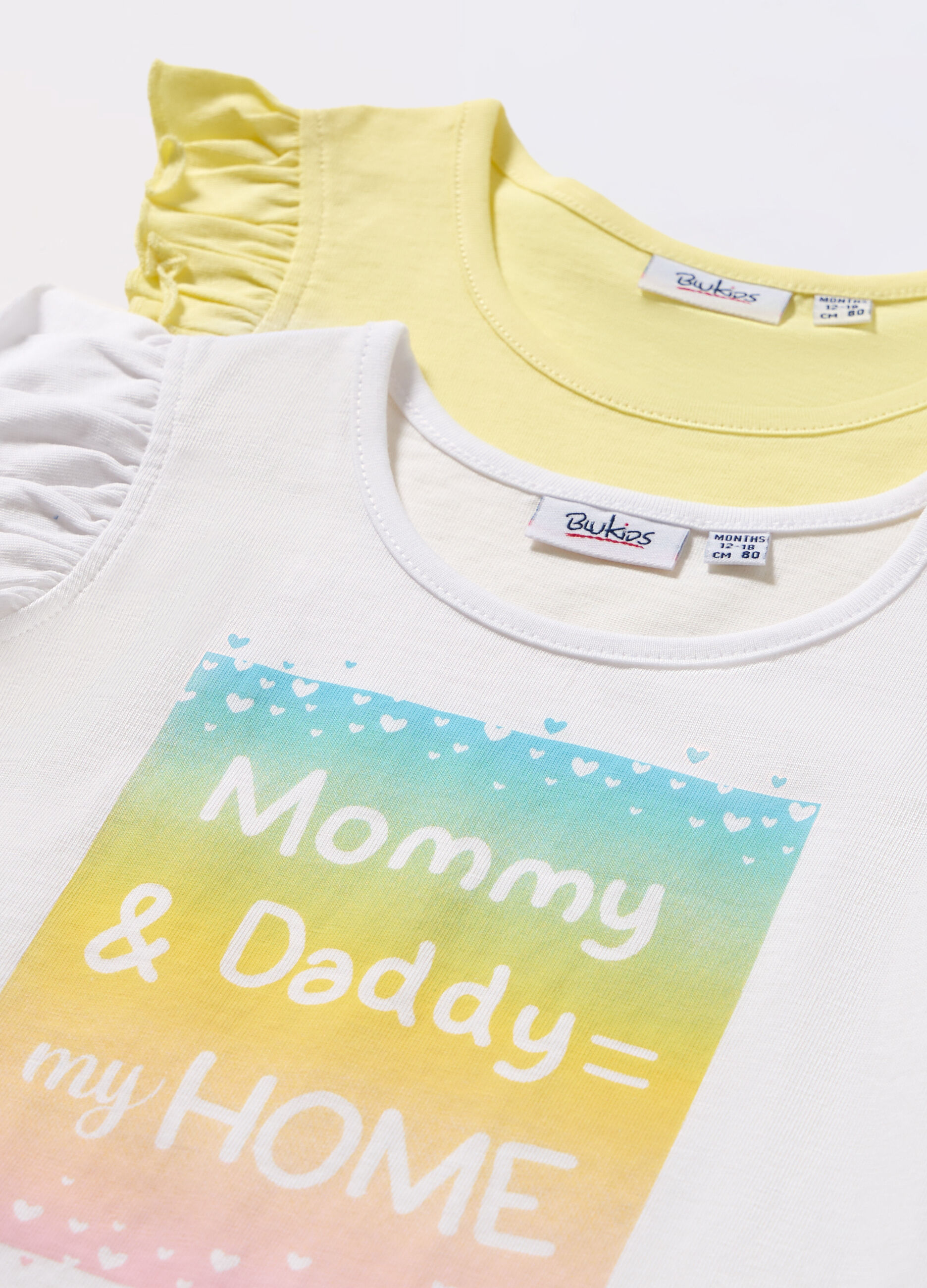 Pack 2 t-shirt in jersey di puro cotone neonata_1