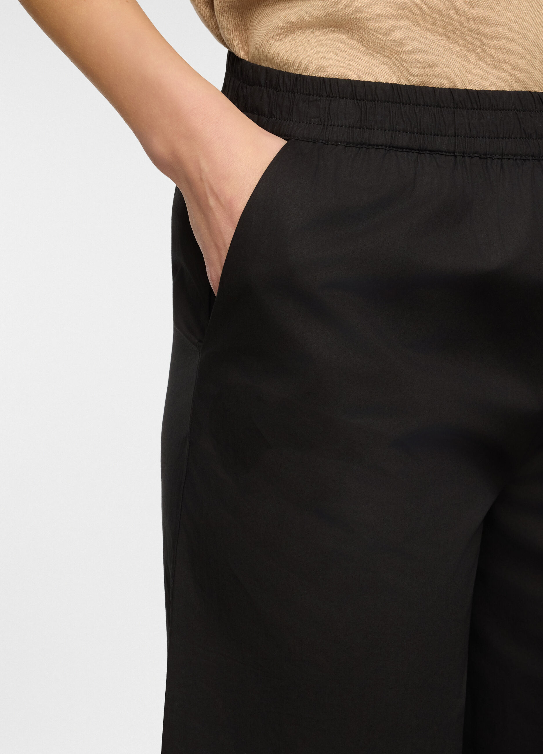 Jogger fit comfort in puro cotone popeline donna_2