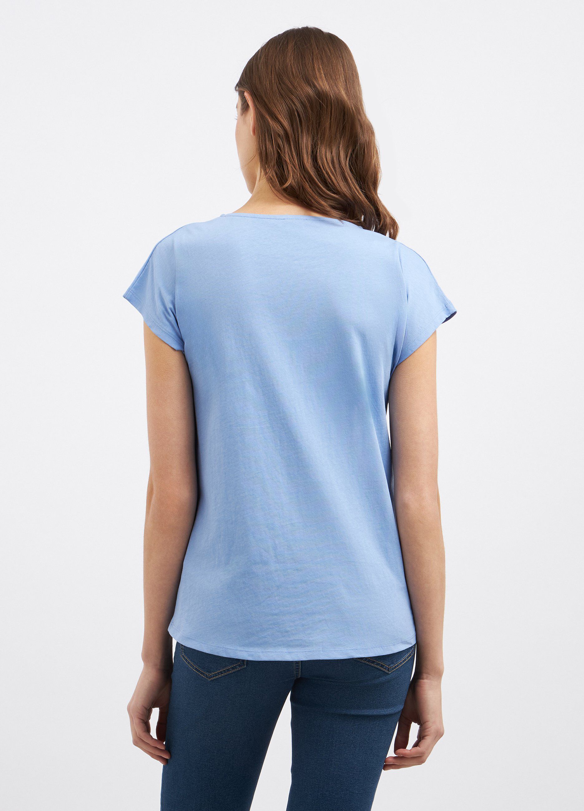 T-shirt in puro cotone con stampa donna_1