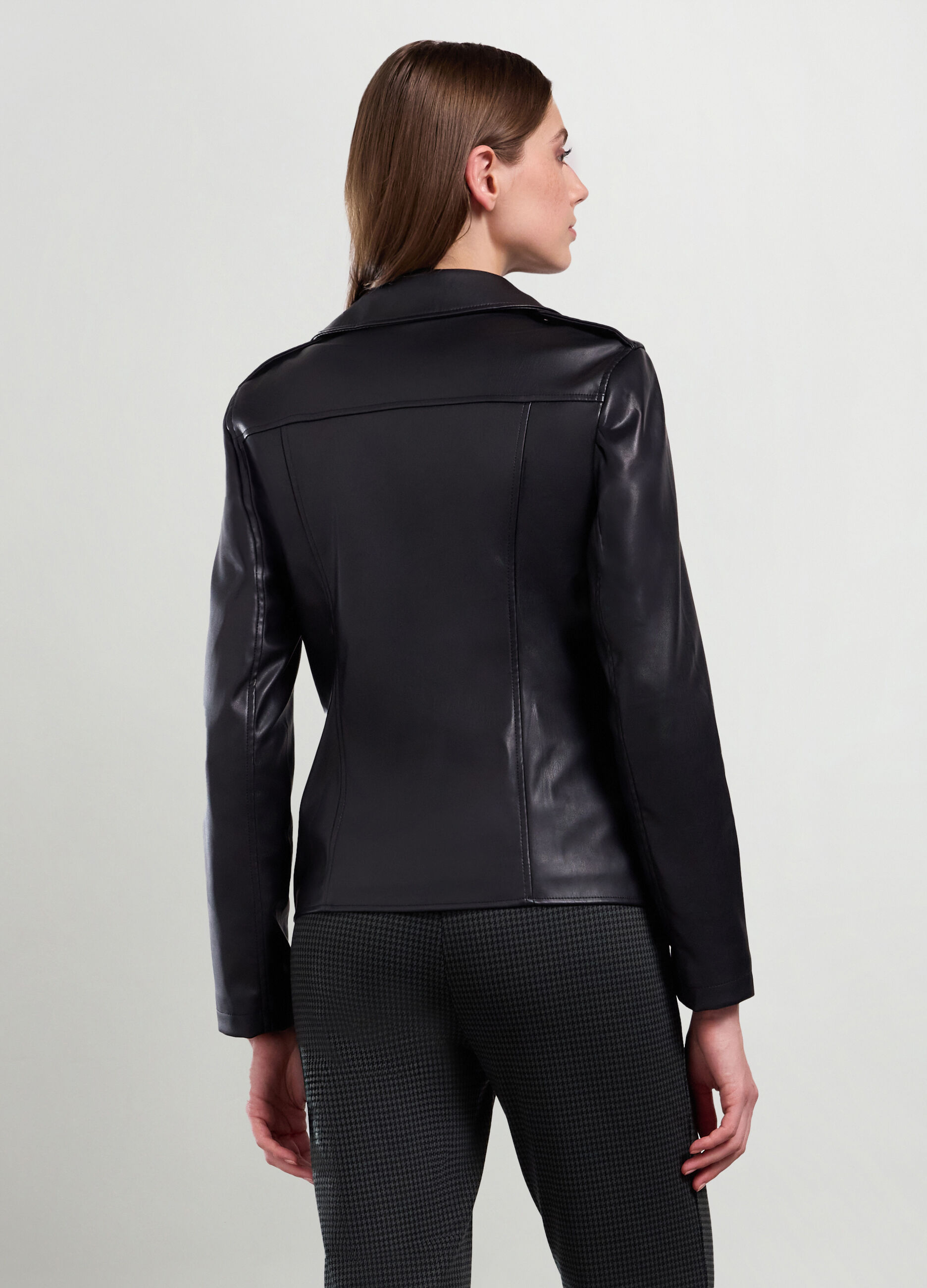 Giacca in eco pelle donna_1