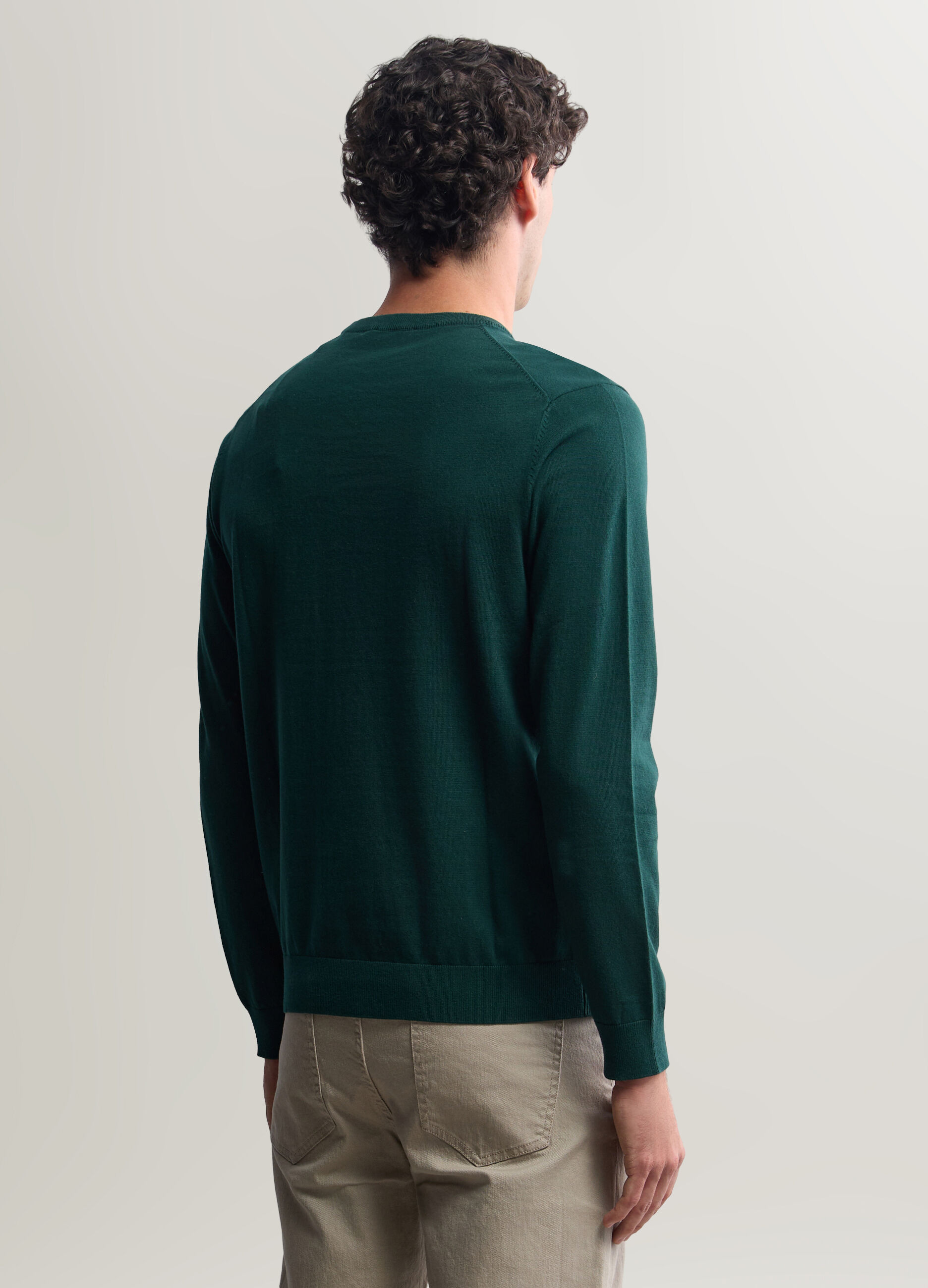 Maglione girocollo in misto cotone uomo