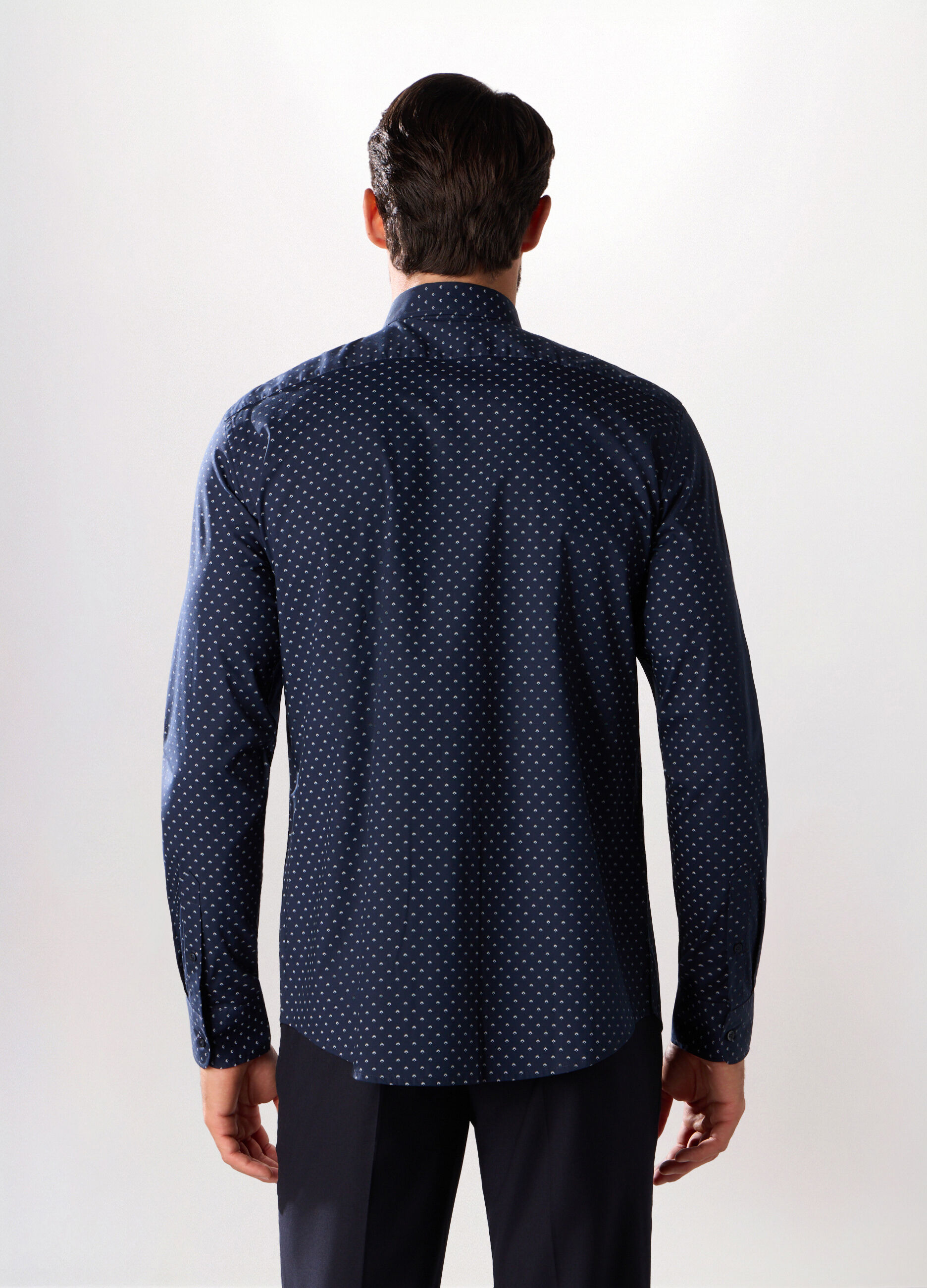 Camicia regular fit con stampa uomo_1