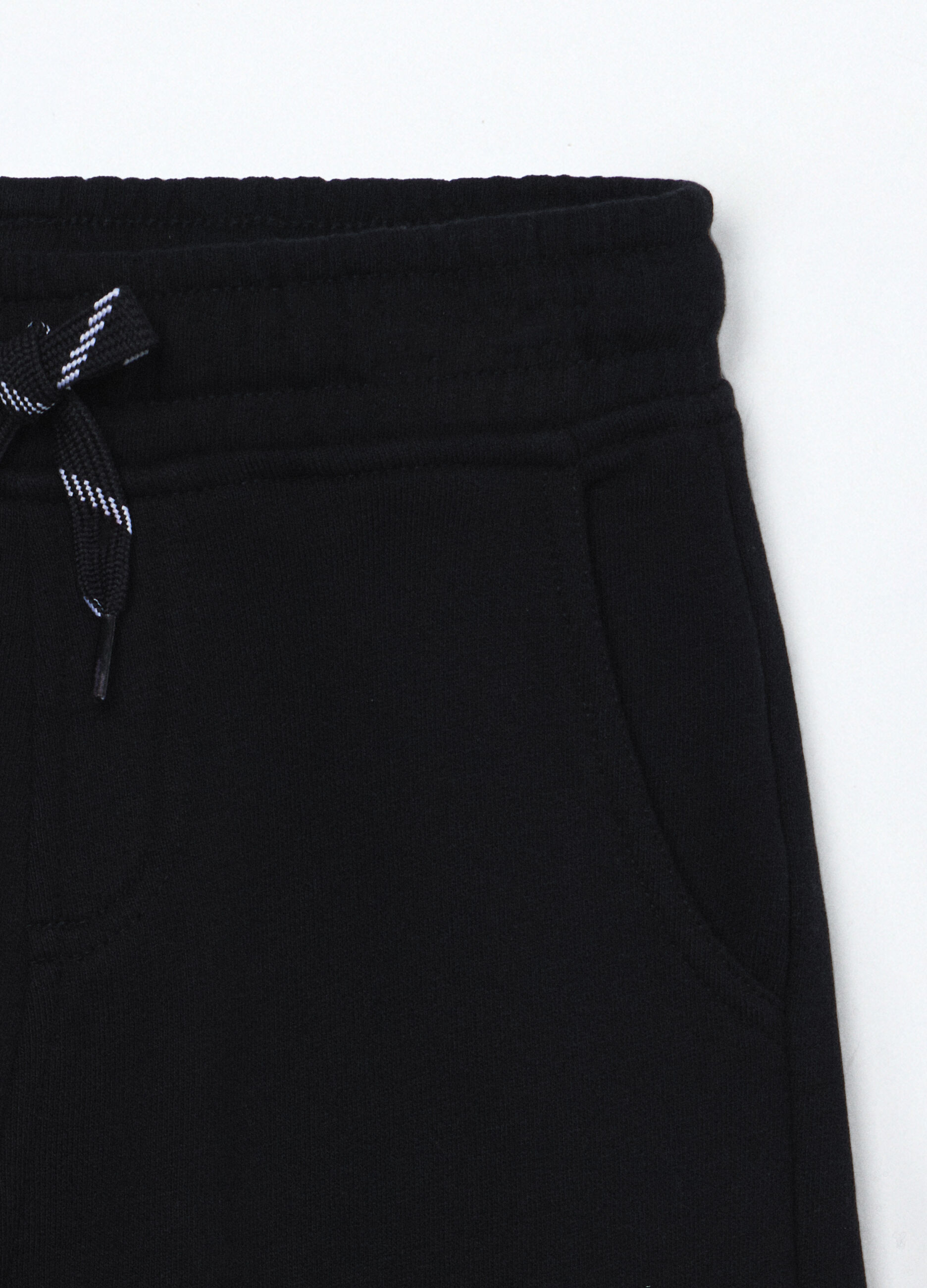 Pantaloni cargo in french terry di puro cotone bambino_2