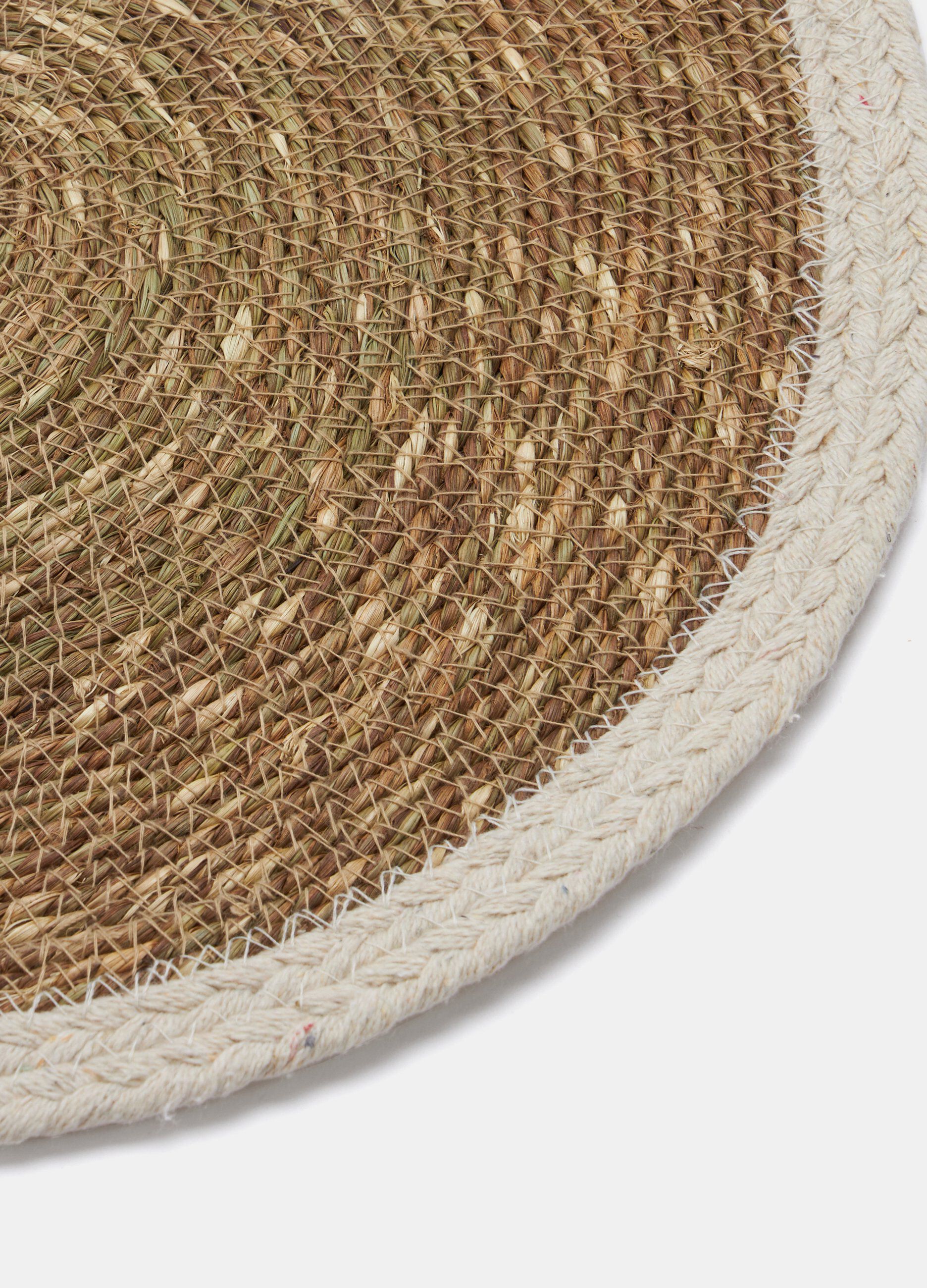 Tovaglietta rotonda in juta e bio cotton_1