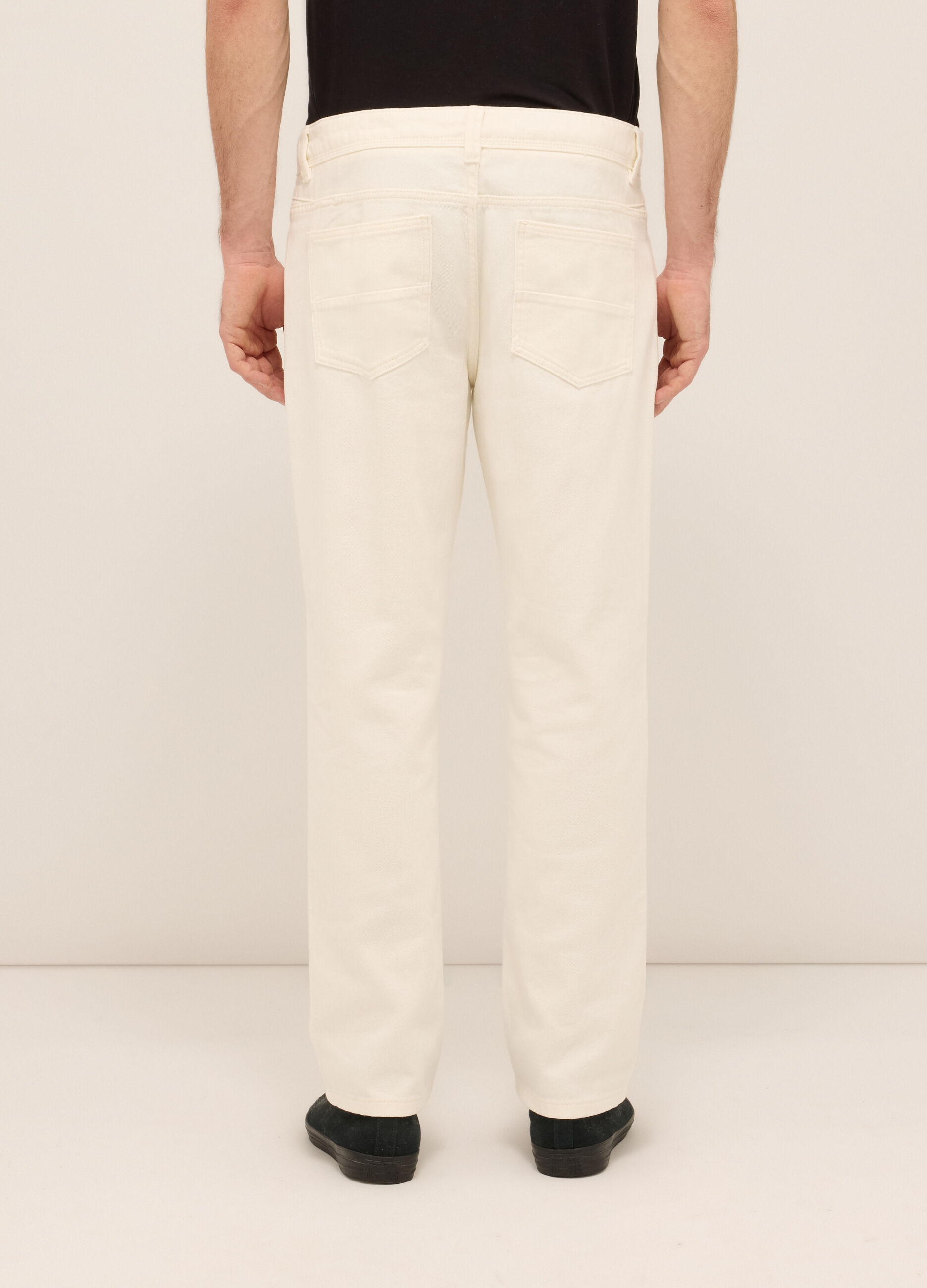 Pantalone 5 tasche in twill di cotone uomo