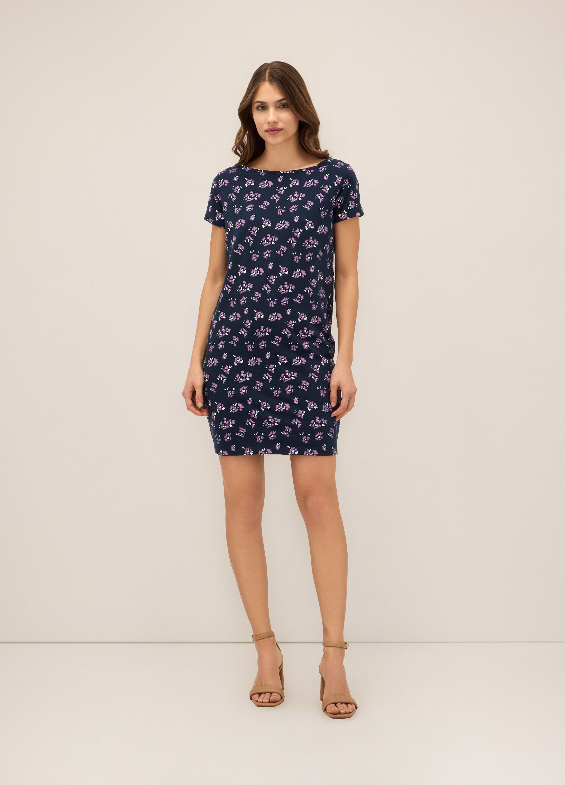 Abito corto in cotone stretch donna_0