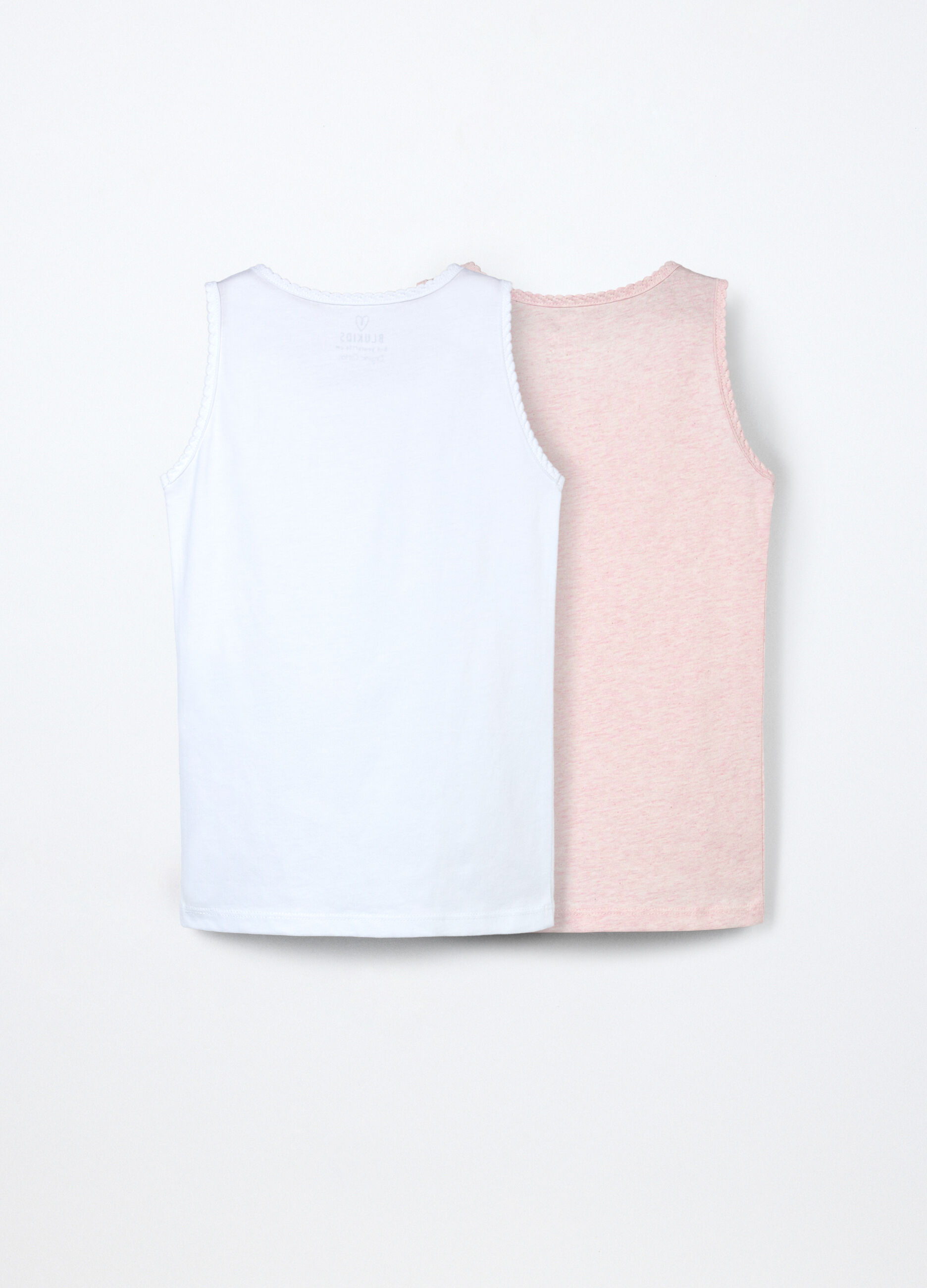 Pack 2 canotte intime in jersey di puro cotone bambina_1