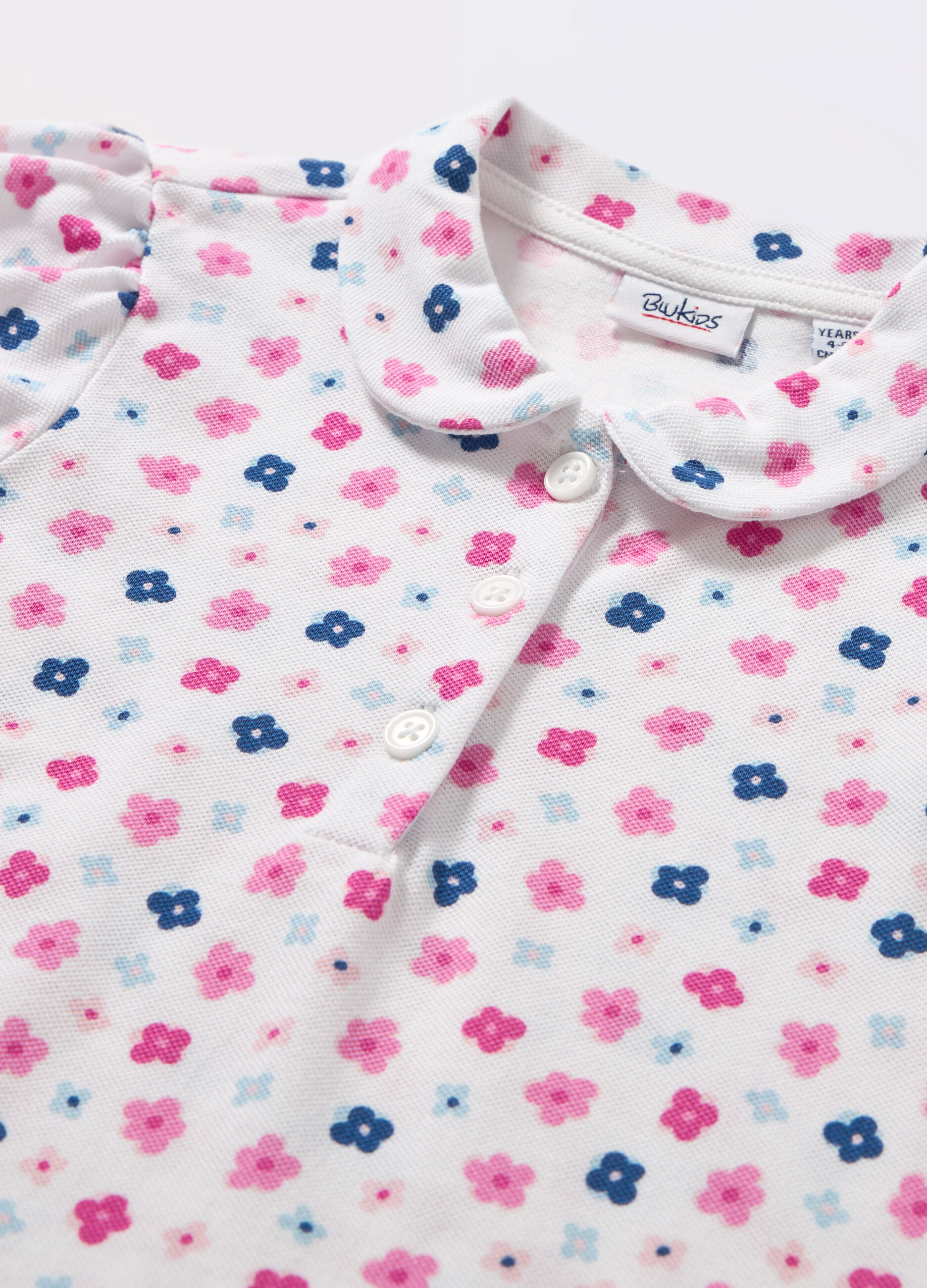 Polo in puro cotone Piquet bambina_1