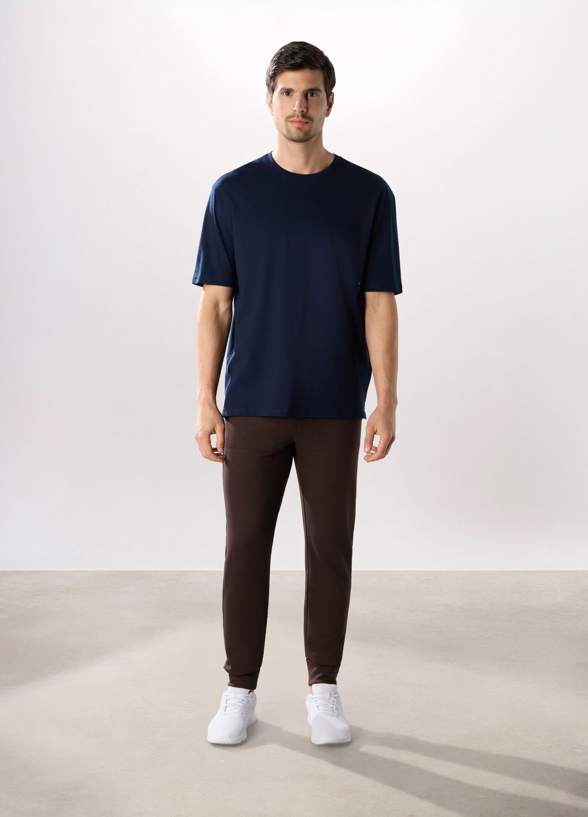 Jogger in felpa misto cotone uomo_0