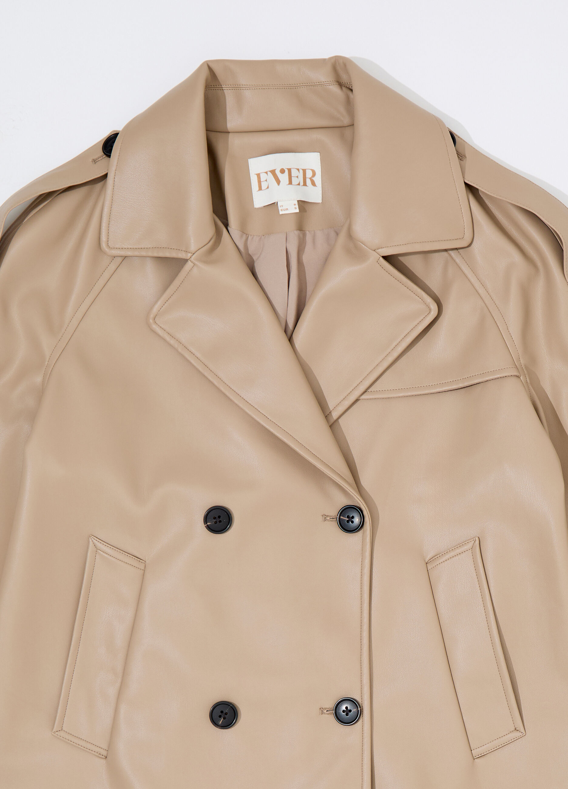 Trench corto in ecopelle donna_6