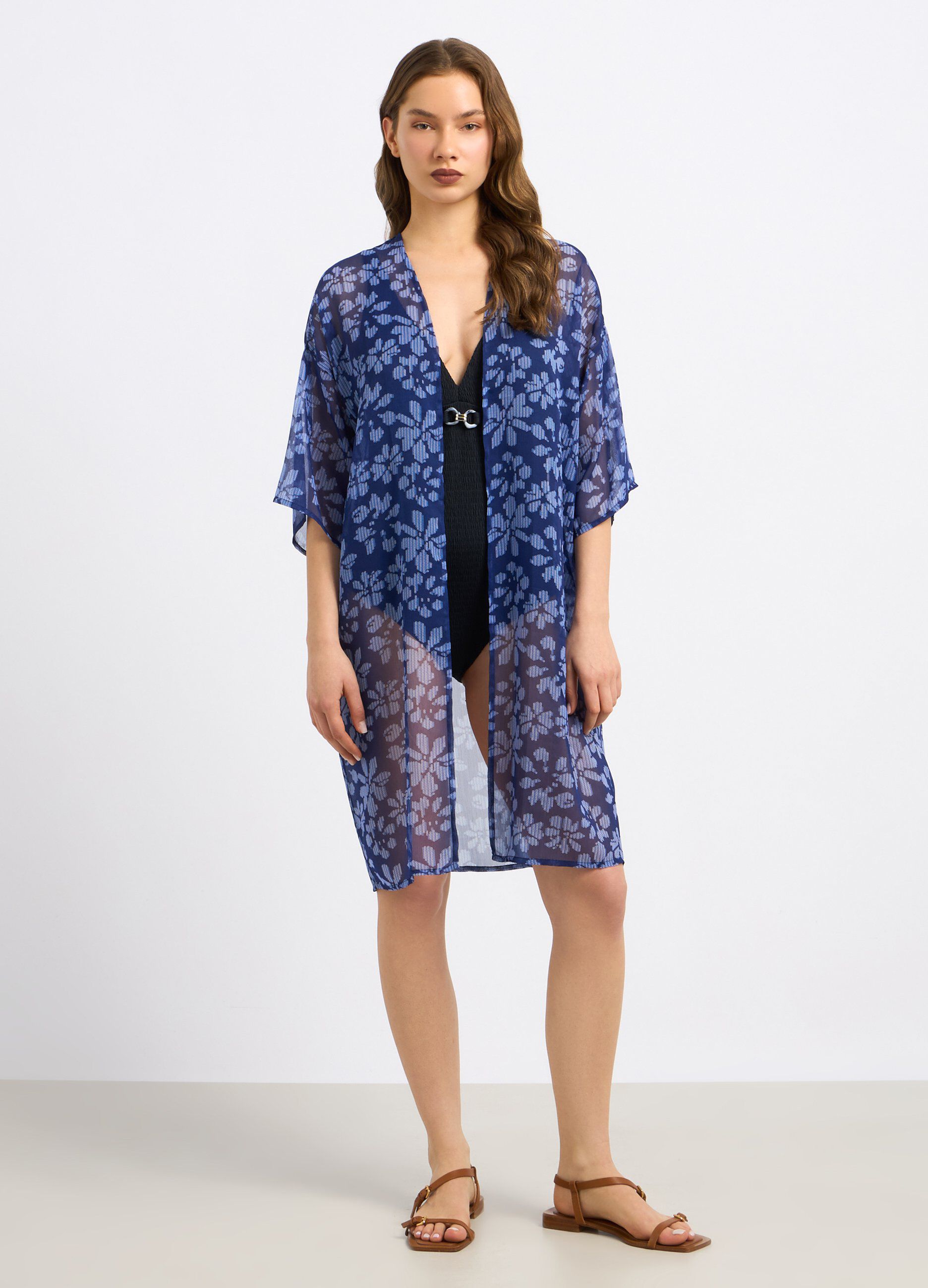 Copri costume in chiffon donna_0