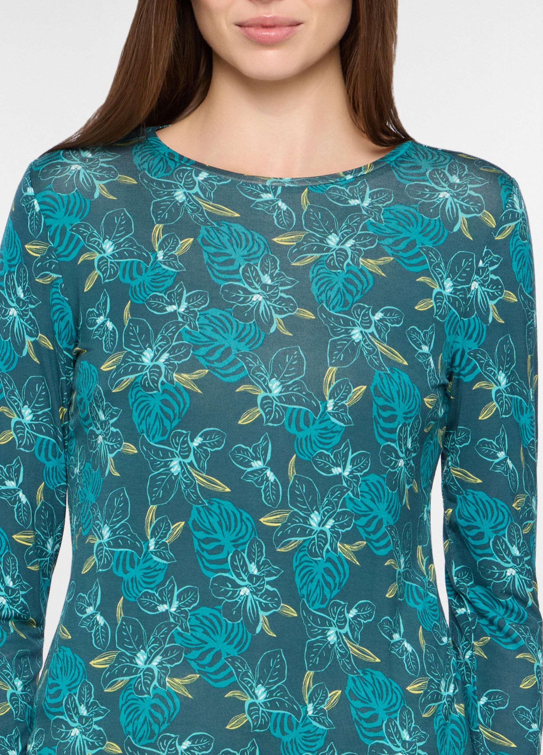 T-shirt girocollo in jersey stretch donna_2