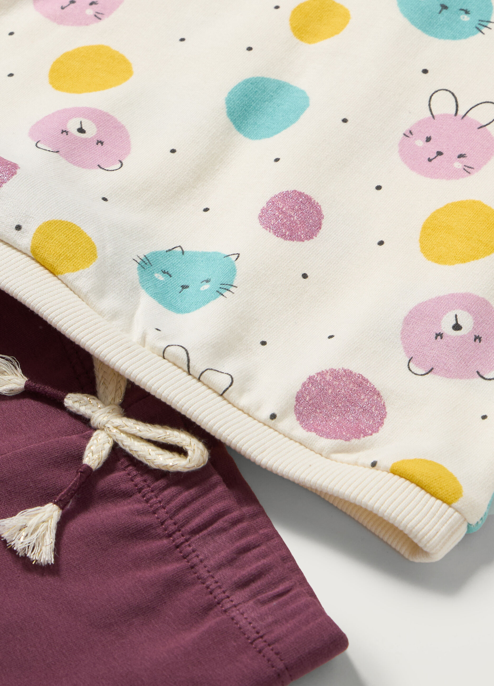 Jogging set in puro cotone neonata_1