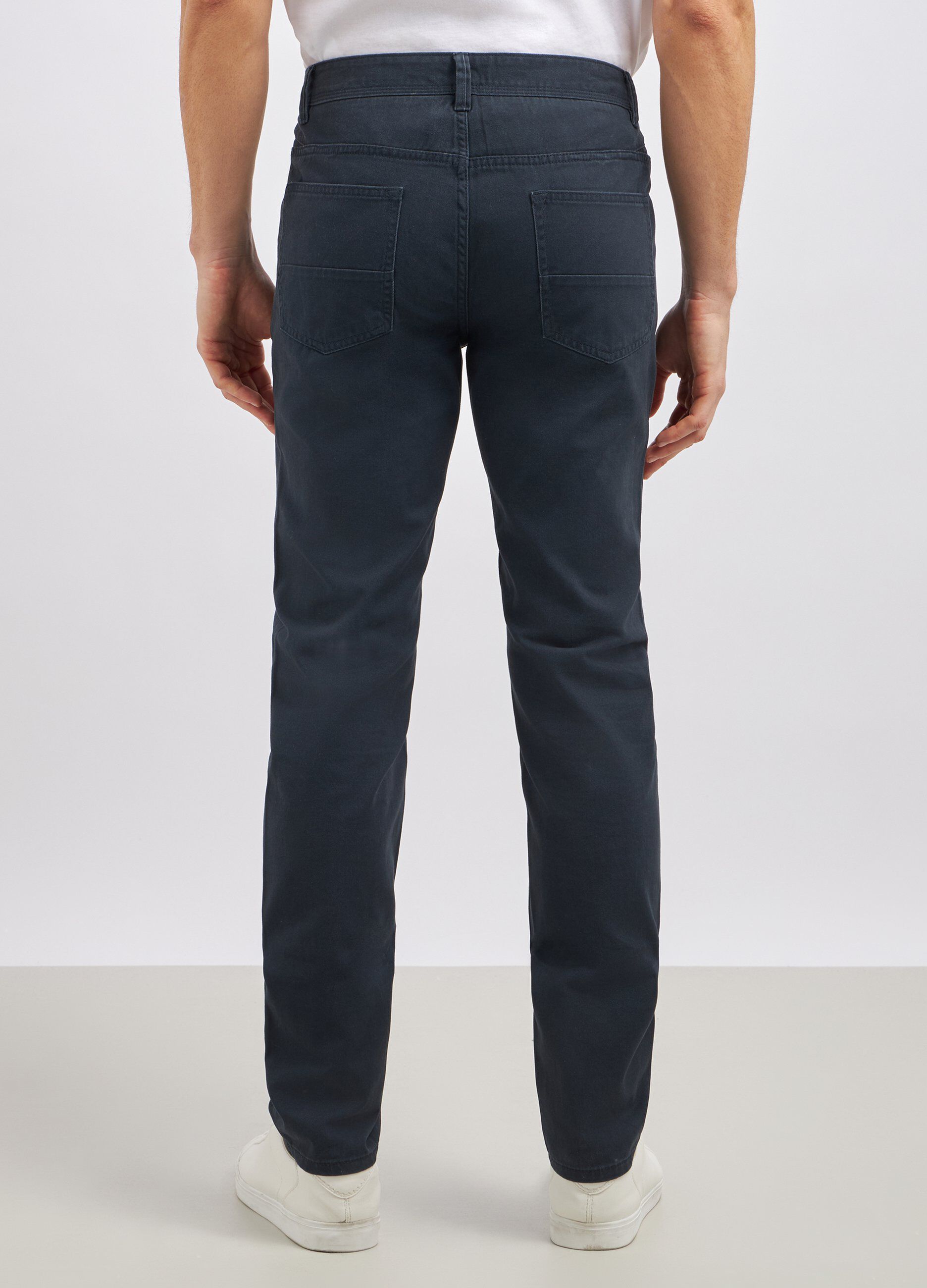 Pantaloni slim fit in puro cotone uomo_2