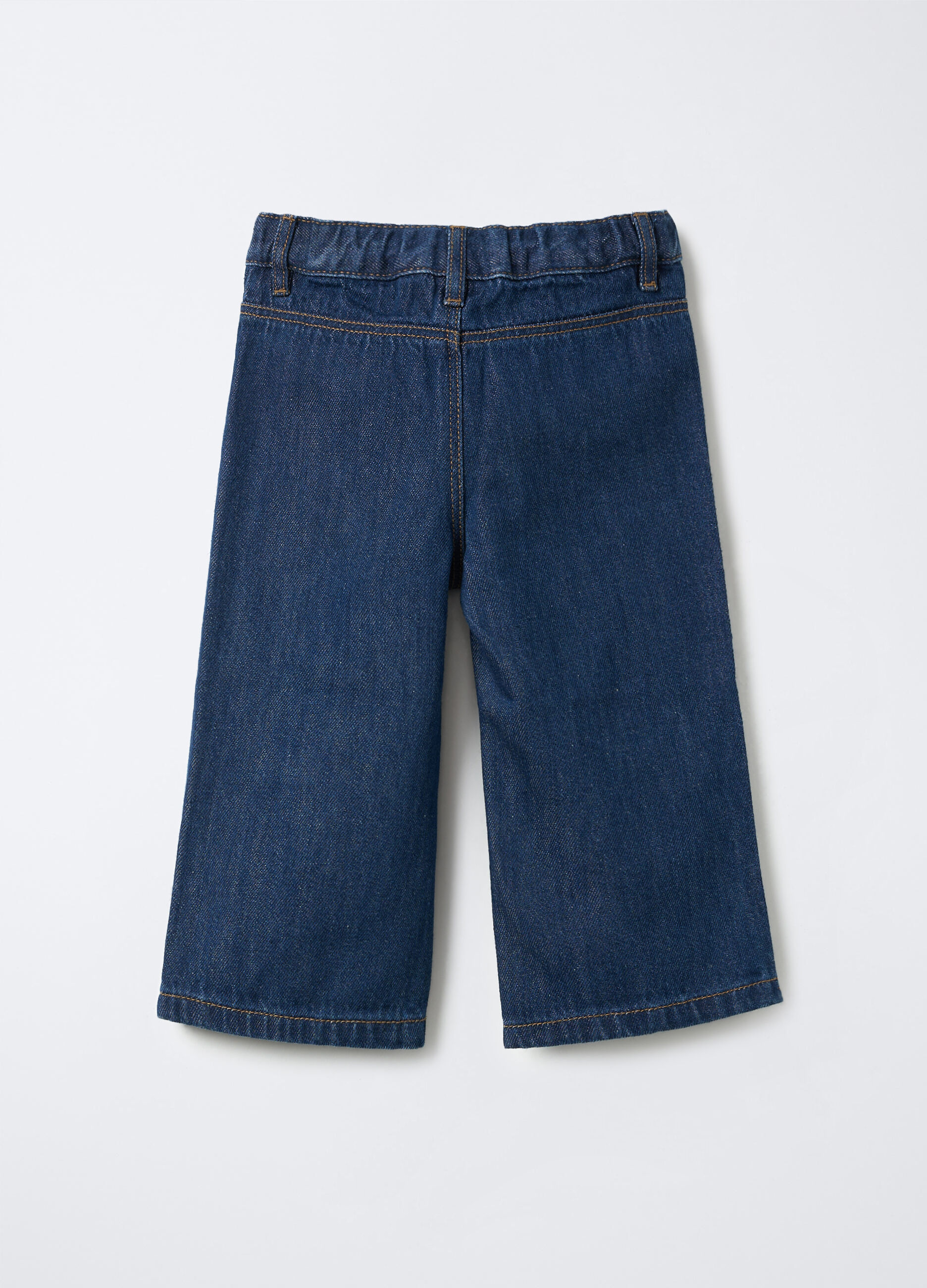 Pantaloni in denim di cotone misto Lyocell Marine Fit bimba_1