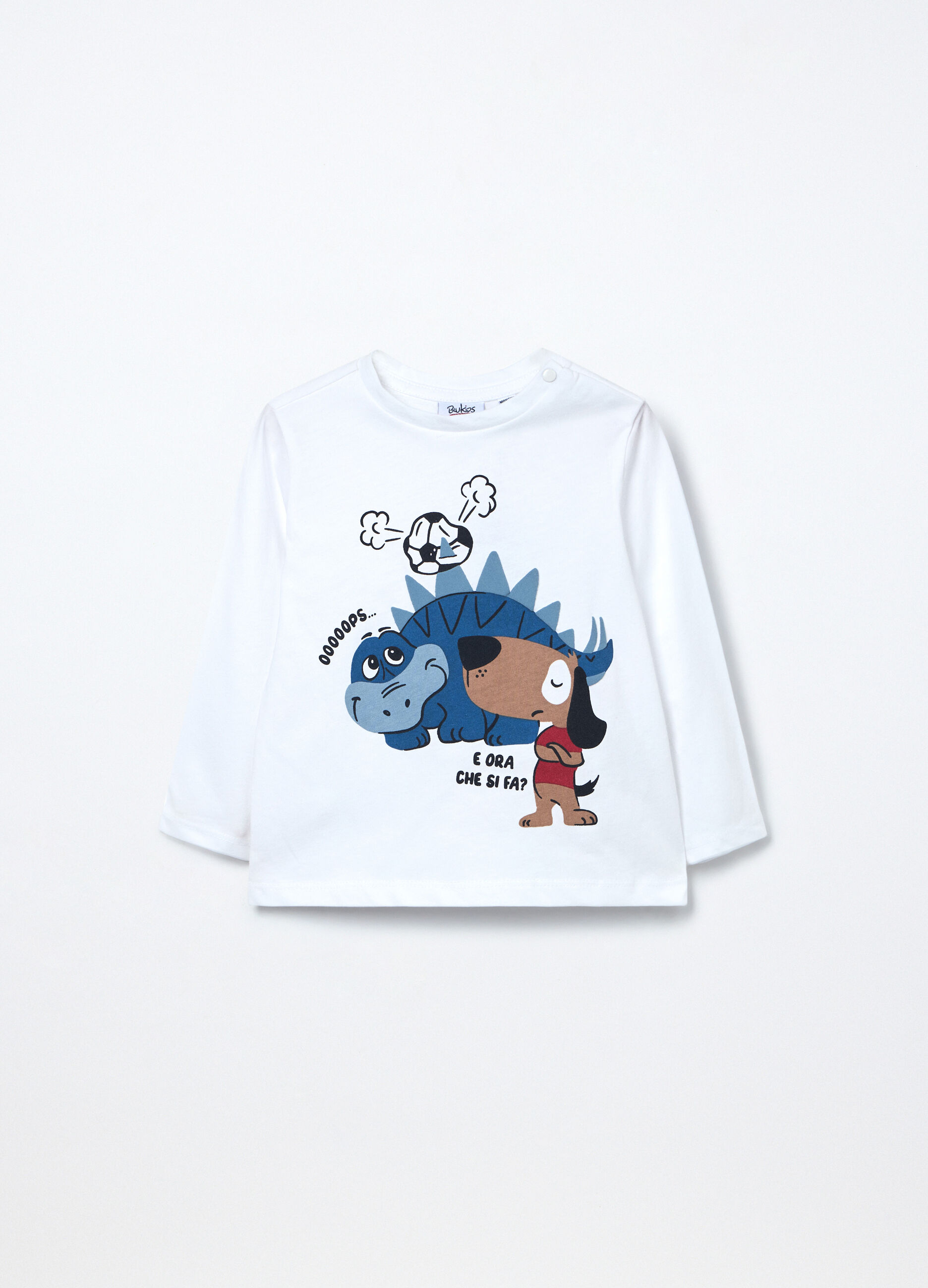 T-shirt in jersey di puro cotone neonato_0