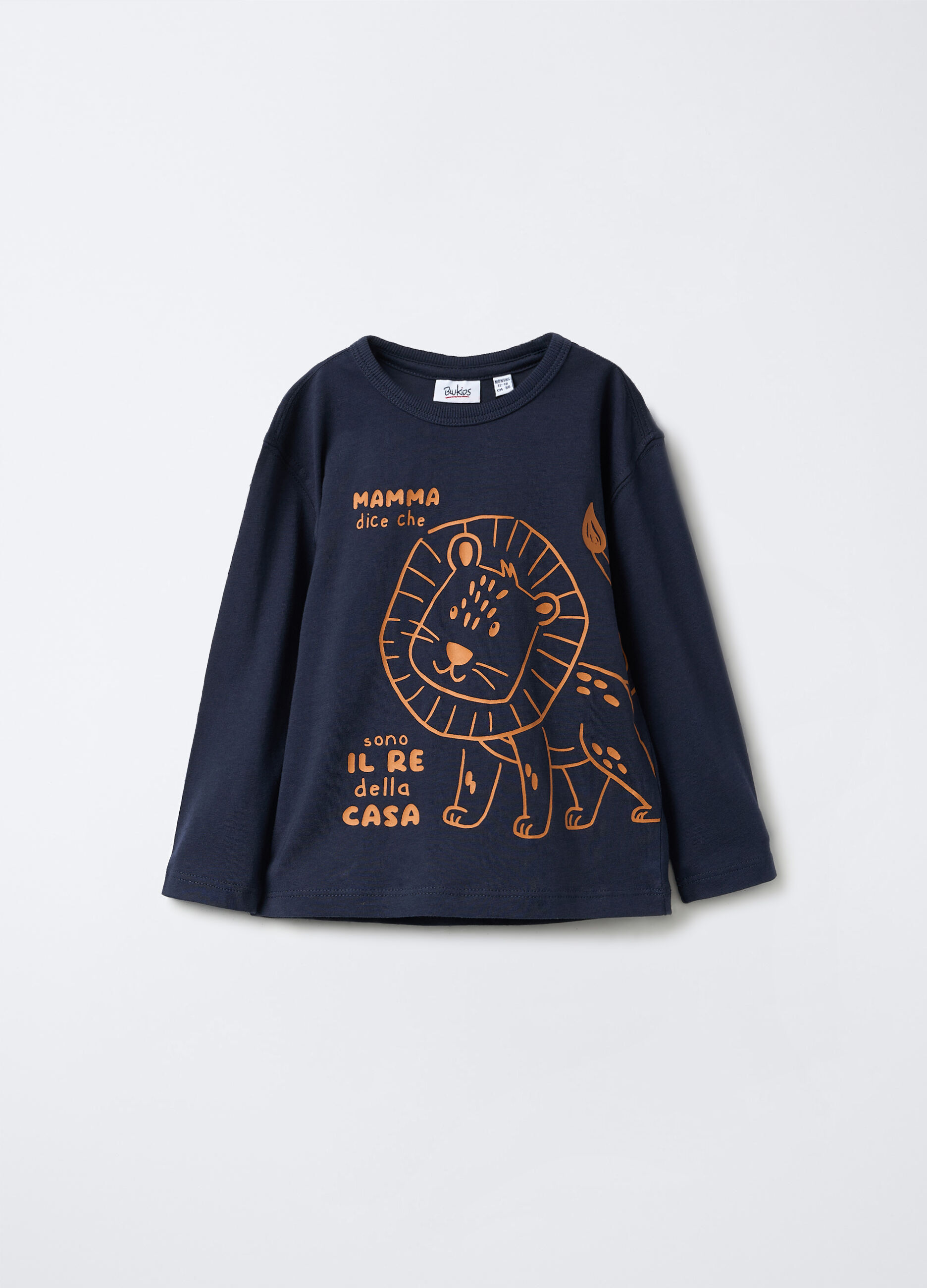 T-shirt girocollo in jersey di puro cotone bimbo_0