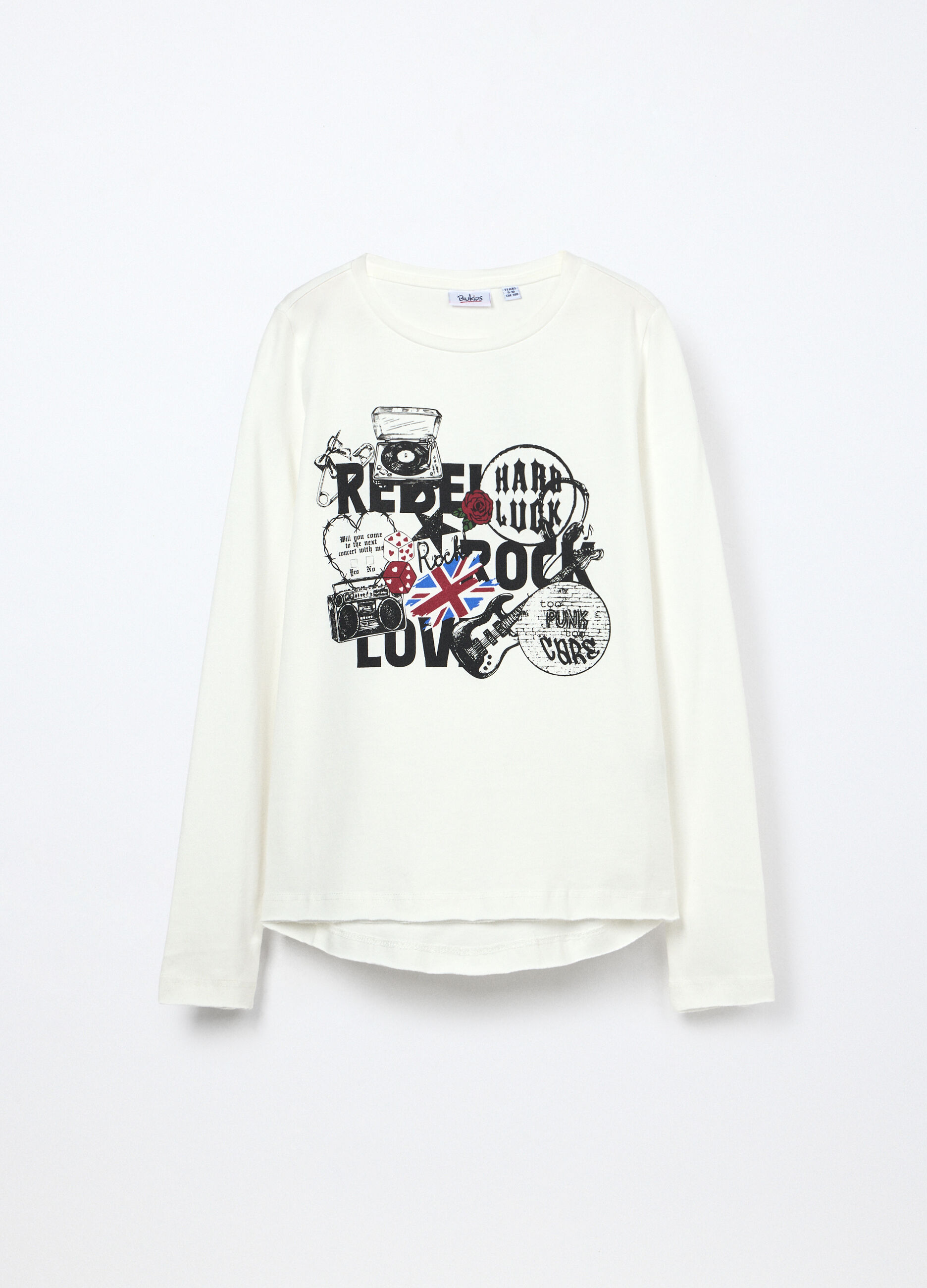 T-shirt in jersey di puro cotone ragazza_0