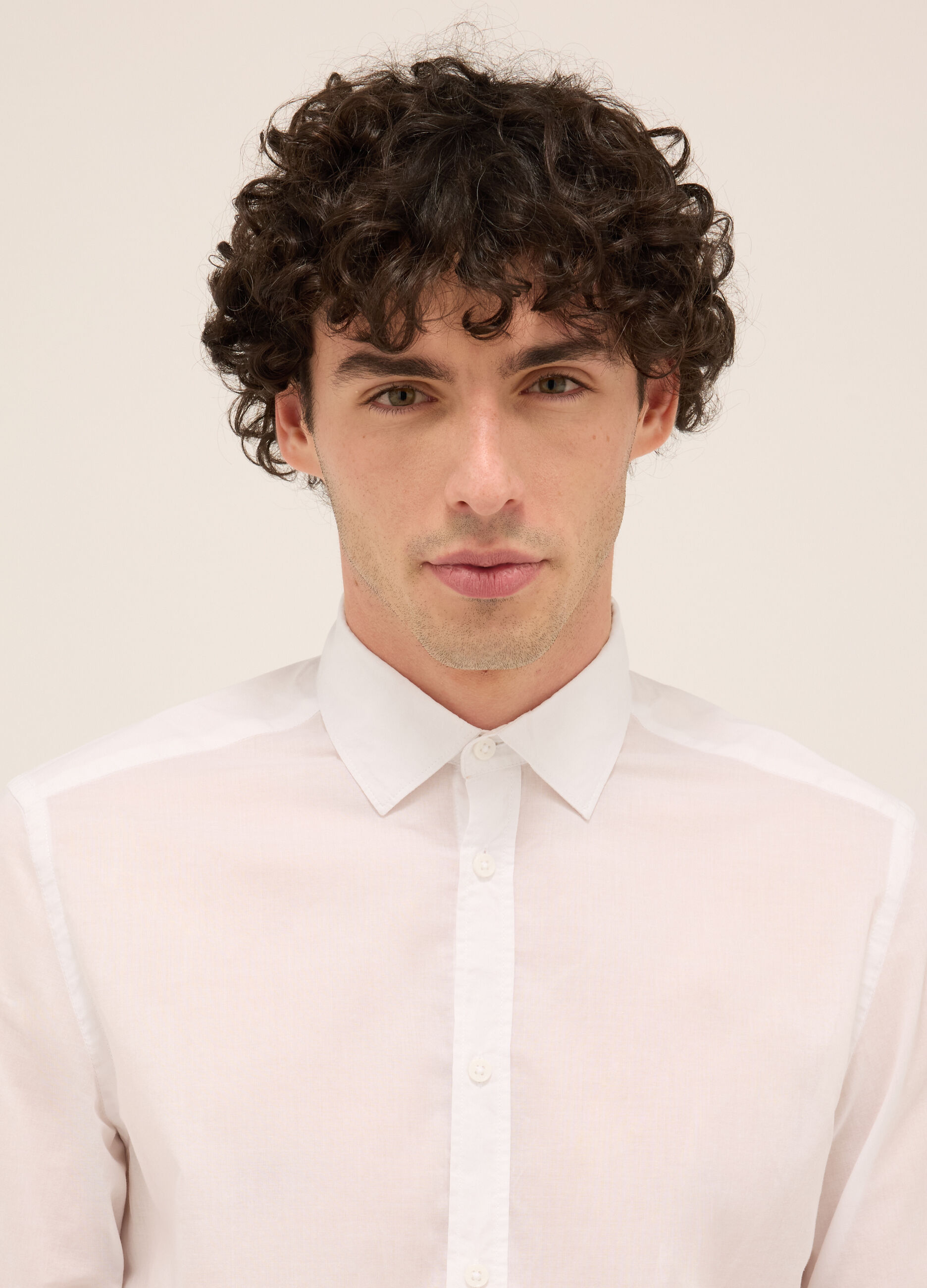 Camicia regular fit in voile di cotone uomo_2