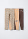 Pack 3 leggings in jersey di cotone stretch Fit Slim bambina_0