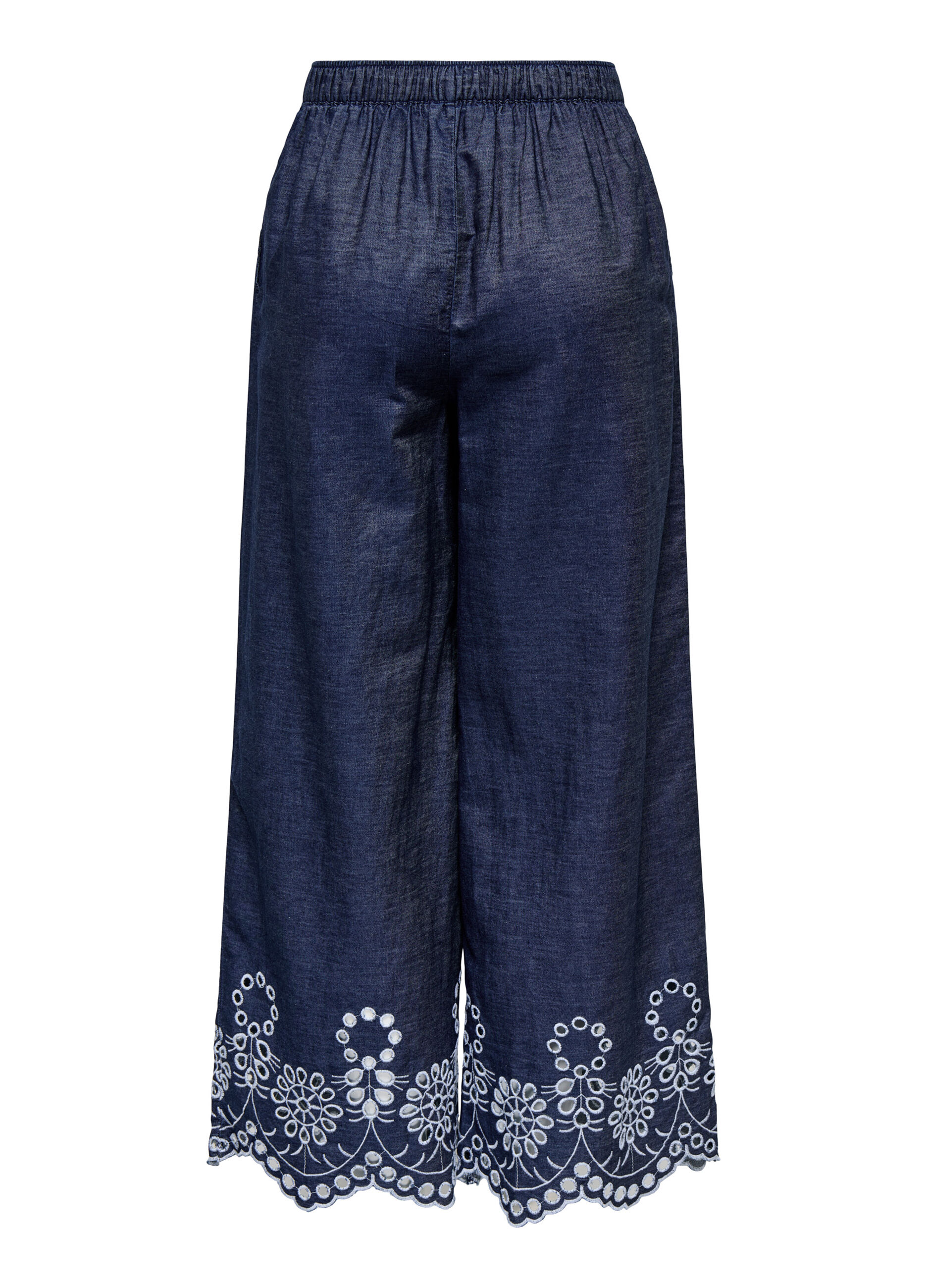 Pantaloni palazzo con ricamo donna_1
